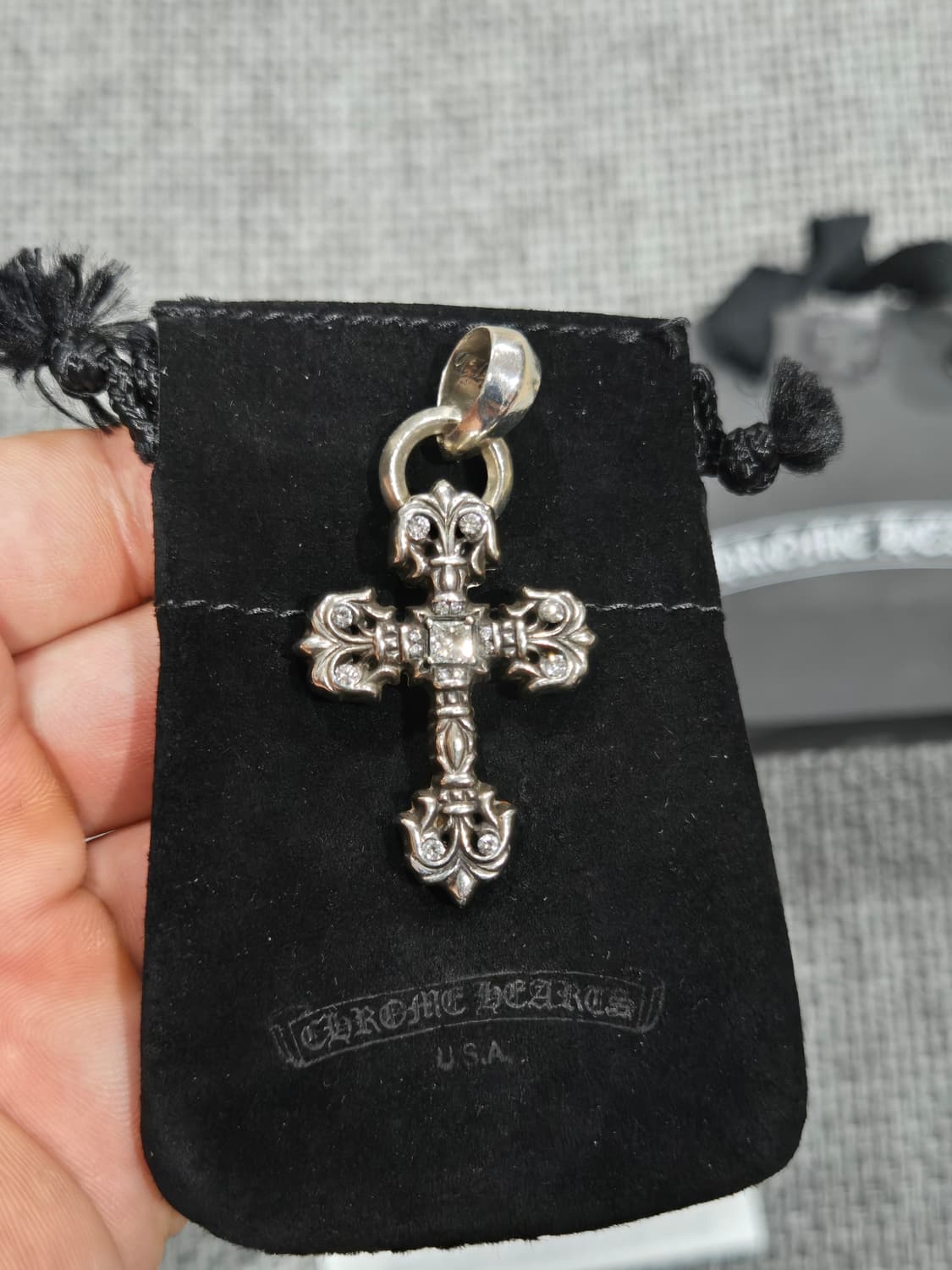 정품 크롬하츠 필리그리xs베일 파베 펜던트 상품이미지2