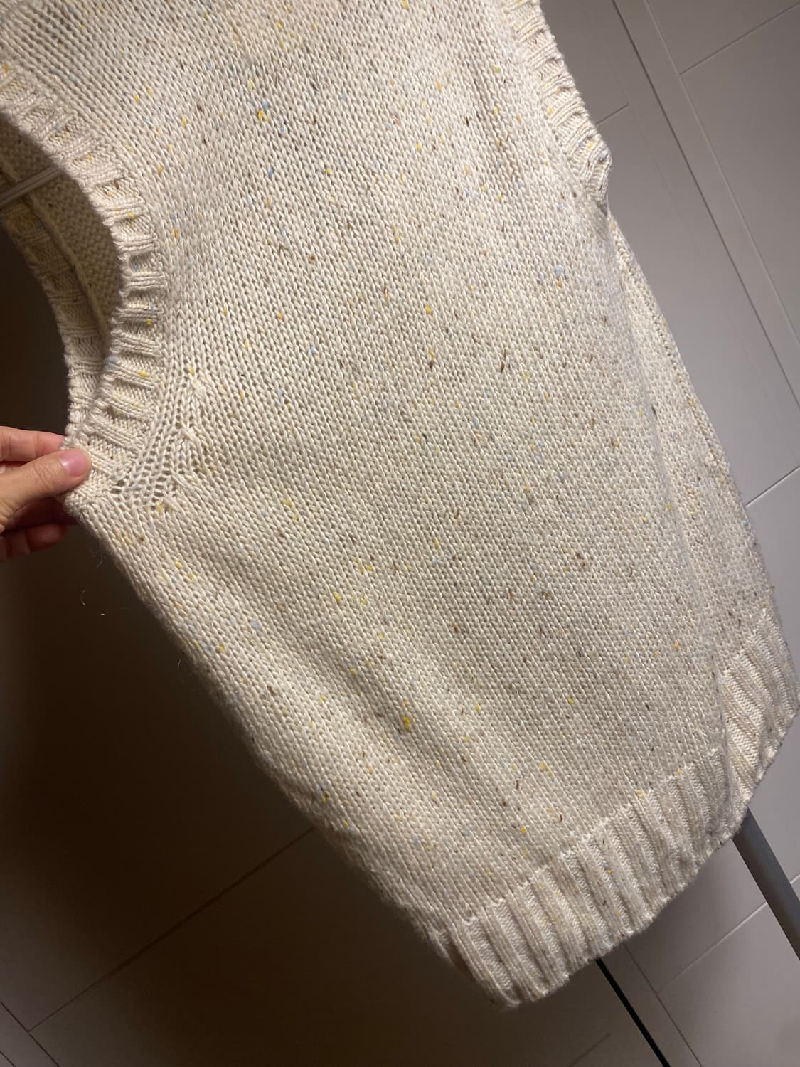 하트마켓 아이보리 니트 조끼 FREE 상품이미지5