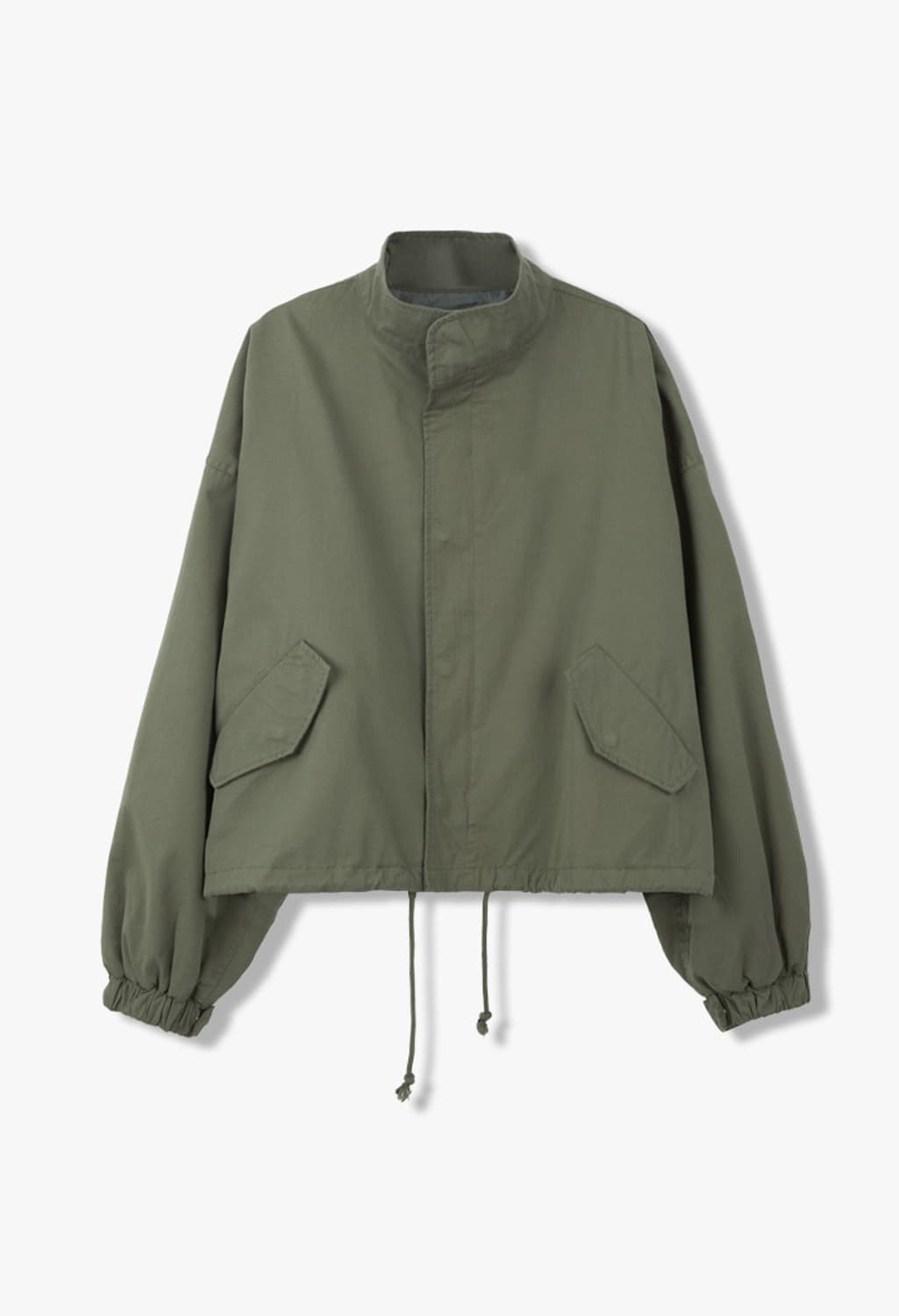 웬즈데이오아시스 포 우먼 클래식 피쉬테일 숏 야상 자켓 카키 상품이미지1