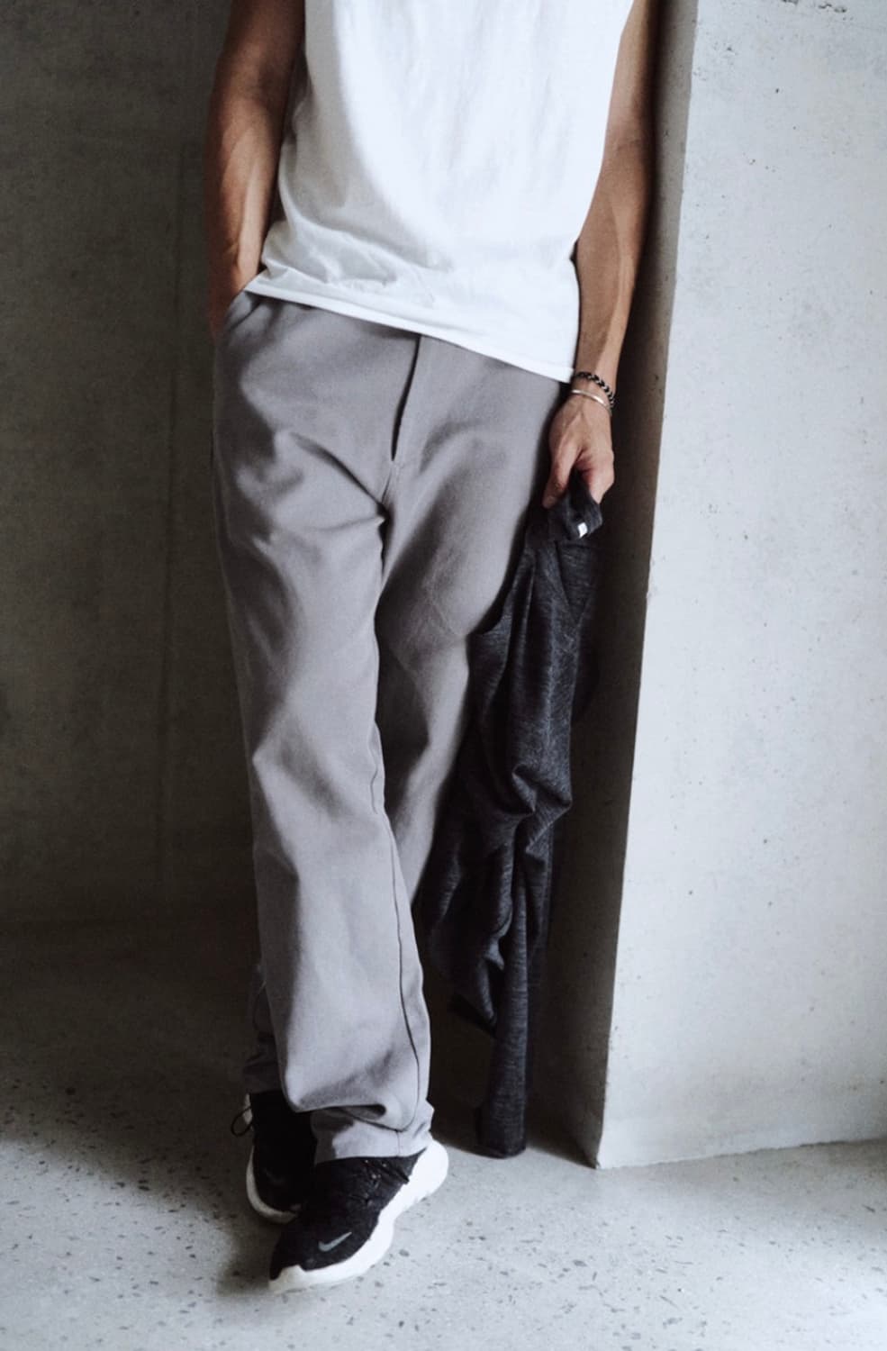 모노프리베 텍스쳐드 스트레이트 팬츠 상품이미지3