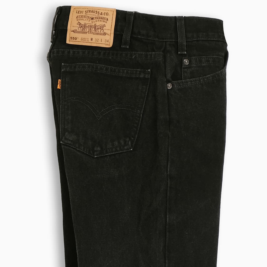 리바이스 550 오렌지탭 흑청 블랙진 90sUSA OR5503239 상품이미지6