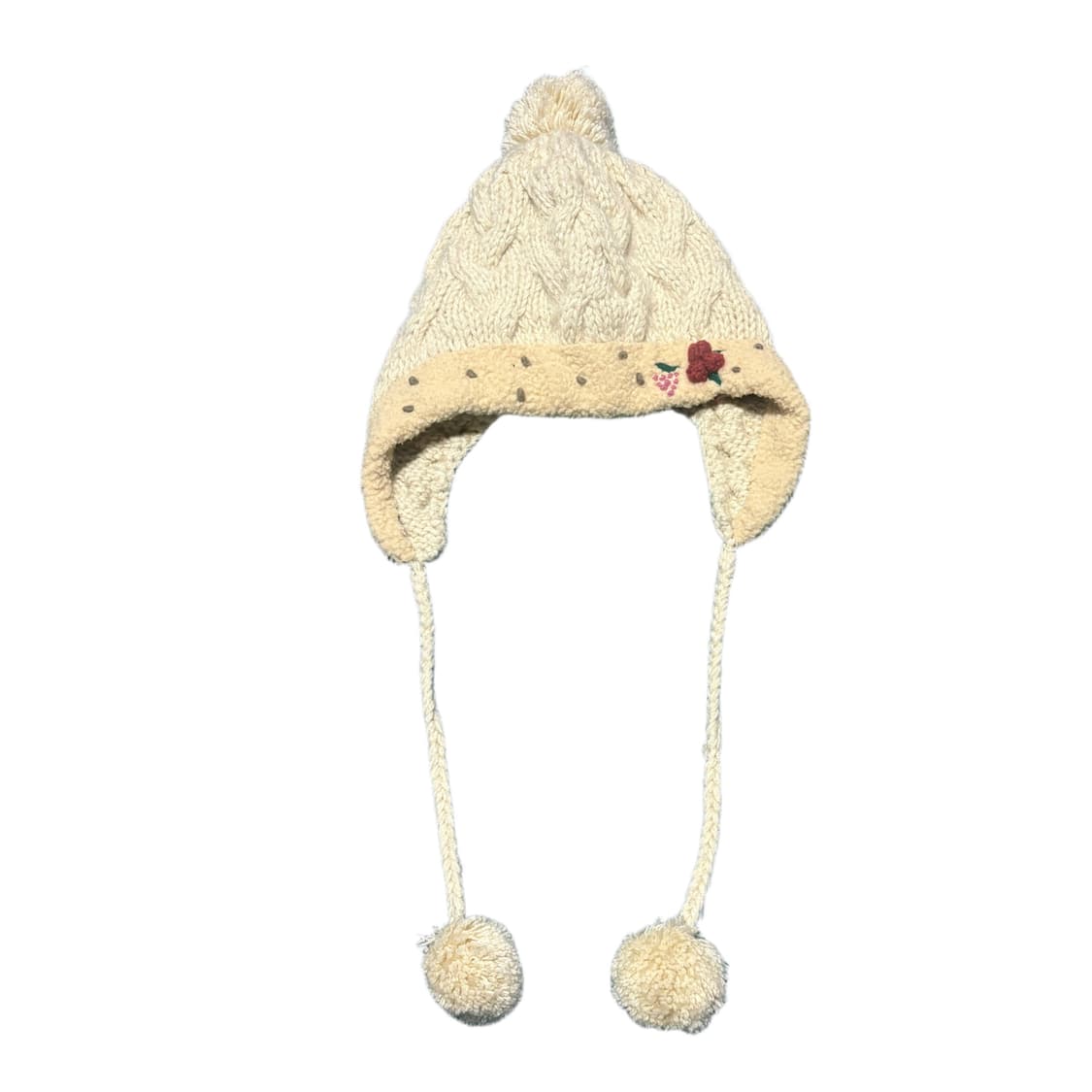아이보리 퐁퐁이 털모자 상품이미지2
