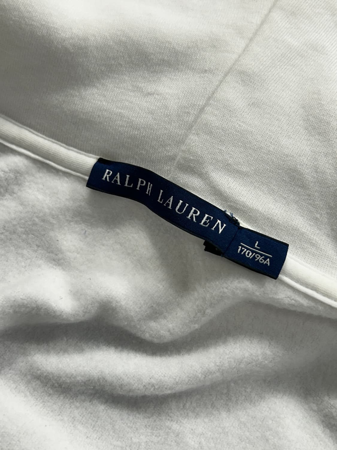 폴로 랄프로렌 빅포니 화이트 후드집업 L   상품이미지8