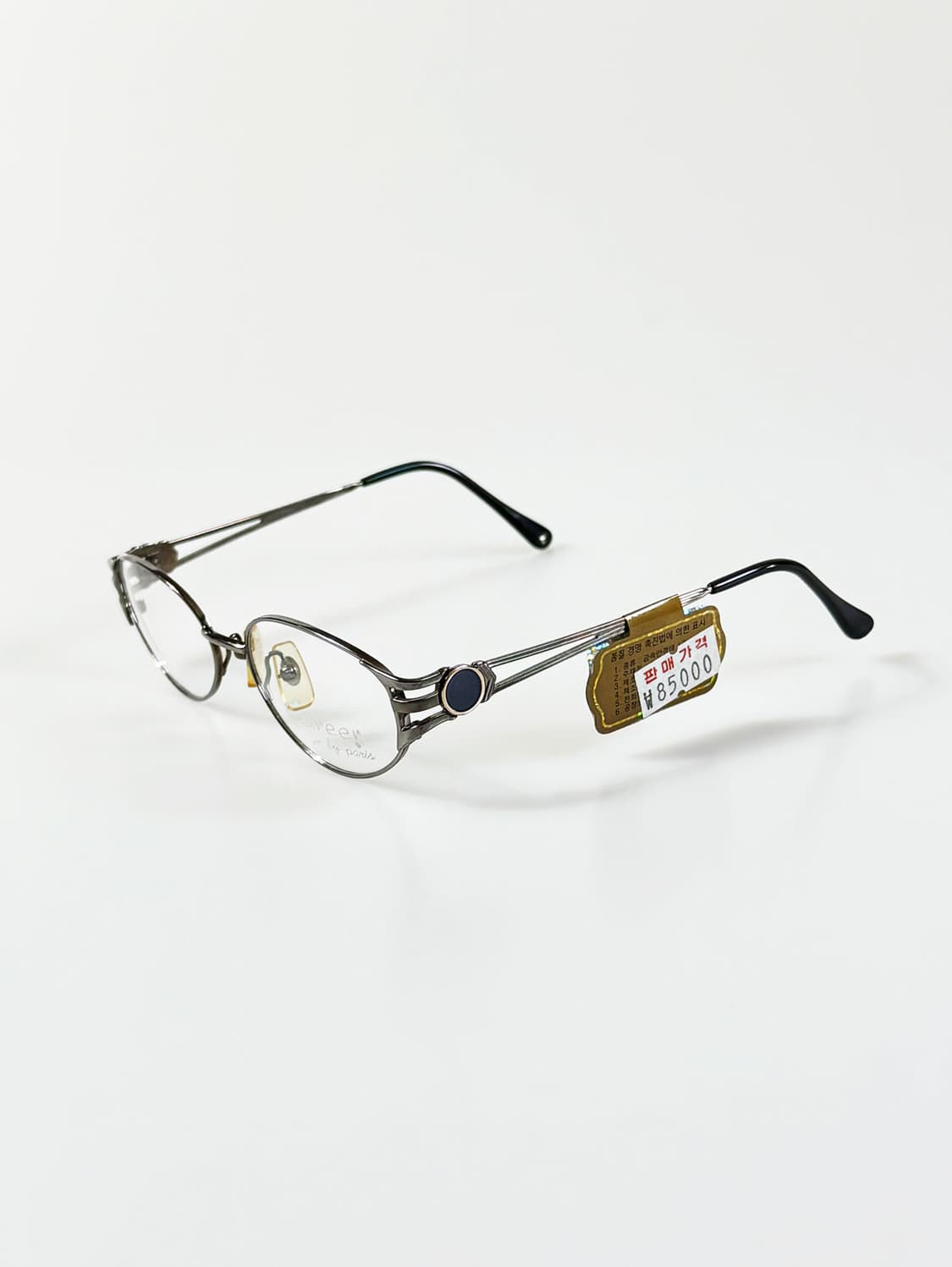 90s CAREER 건메탈 슬림 오벌 프레임 빈티지 안경 상품이미지3