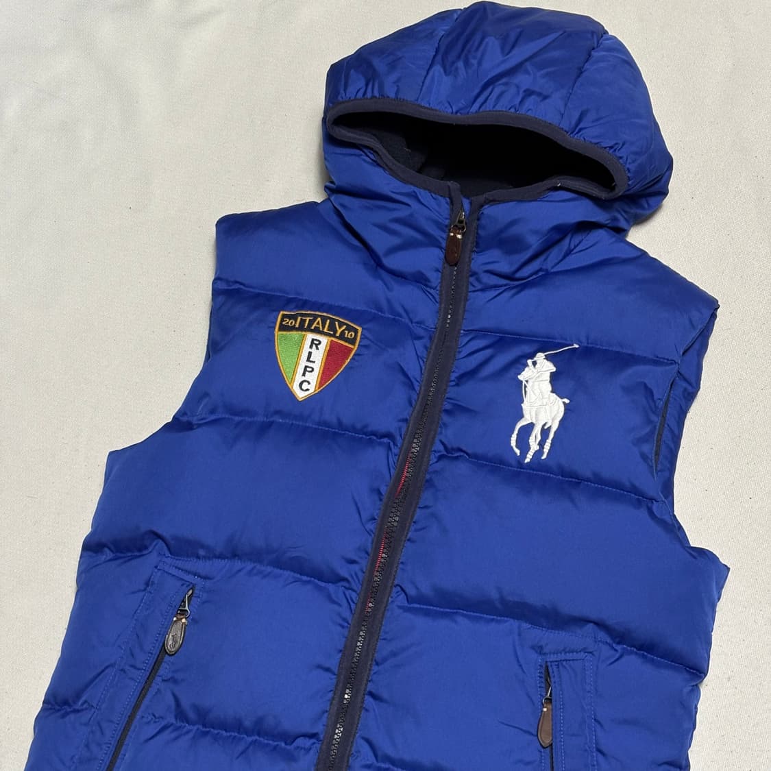 M 폴로랄프로렌 이탈리아 라인 빅포니 후드 패딩조끼 상품이미지1
