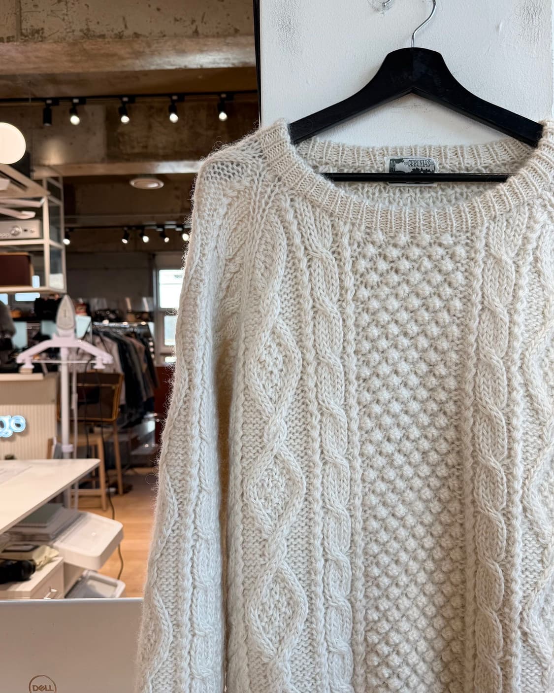 ceronias 아이보리 케이블 울 니트  상품이미지4