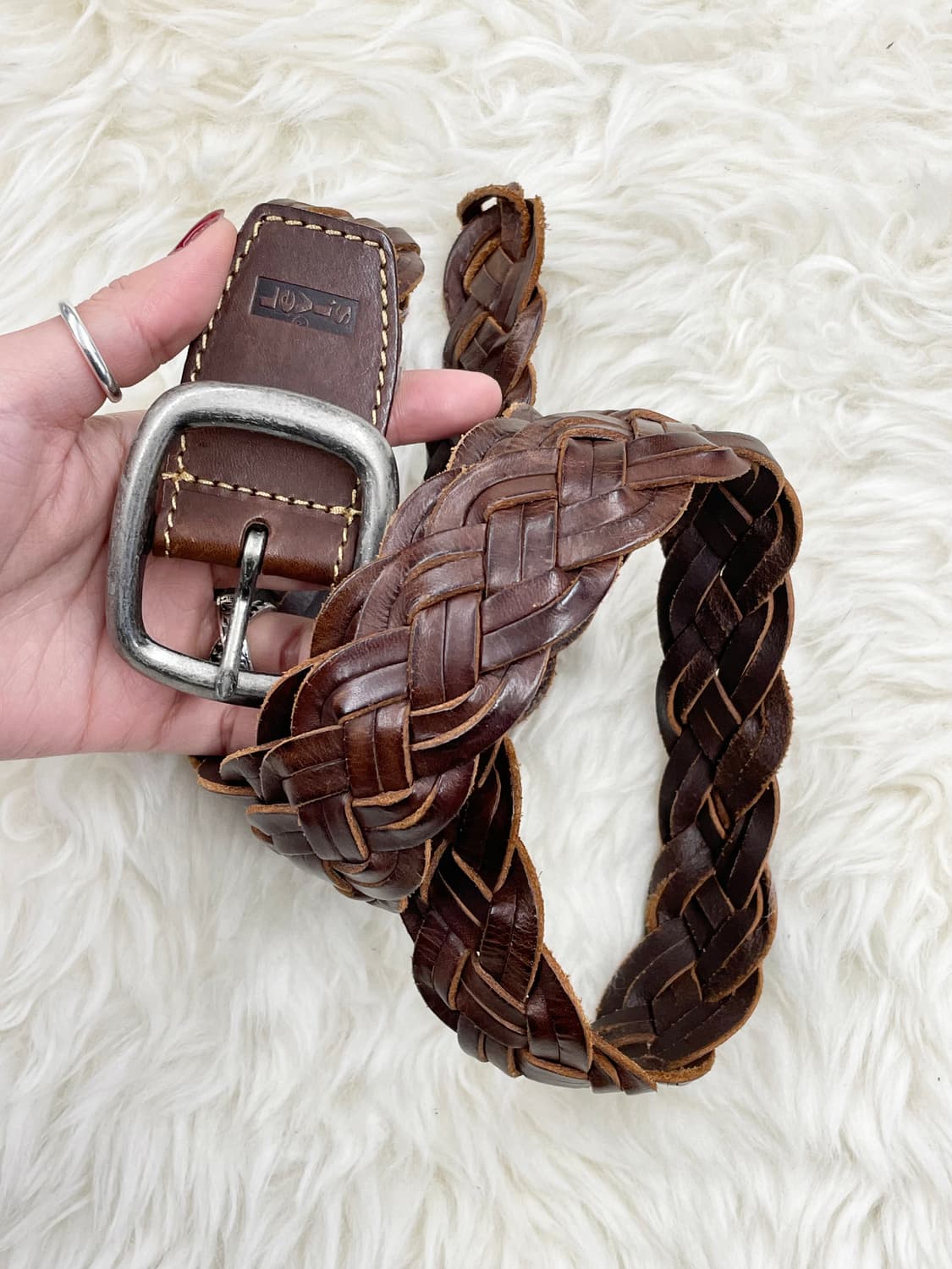 리바이스 리얼레더 위빙 버클 벨트 상품이미지1