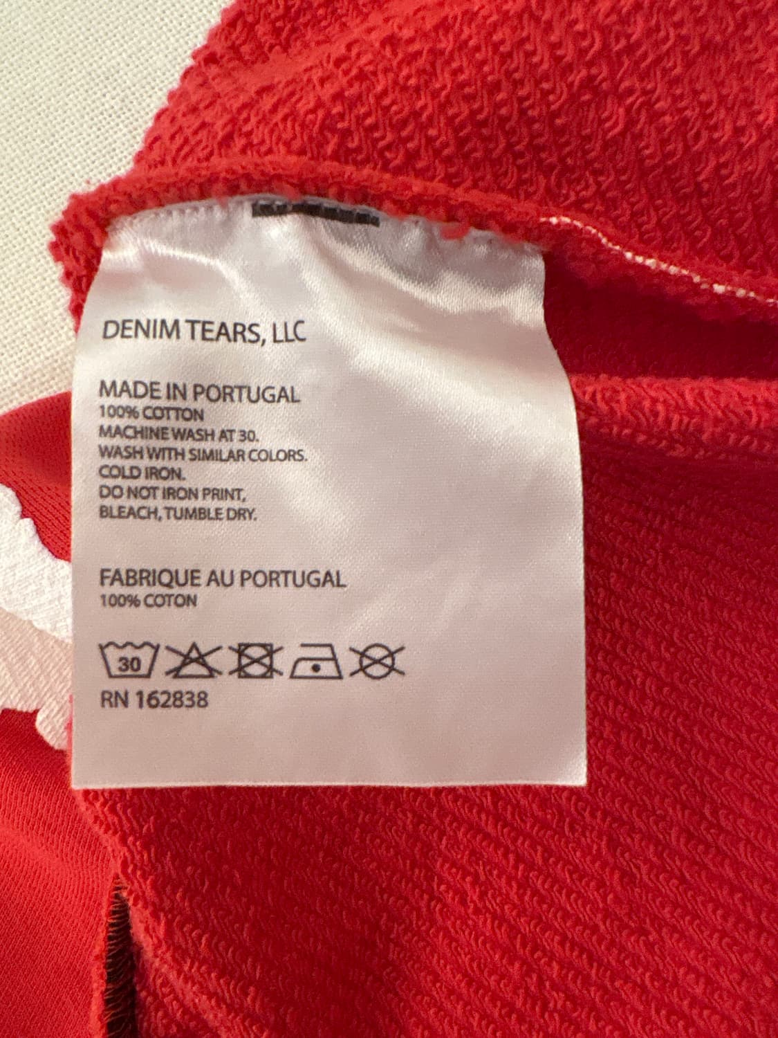 데님티어스 스웻팬츠 반바지 레드 XL 상품이미지4