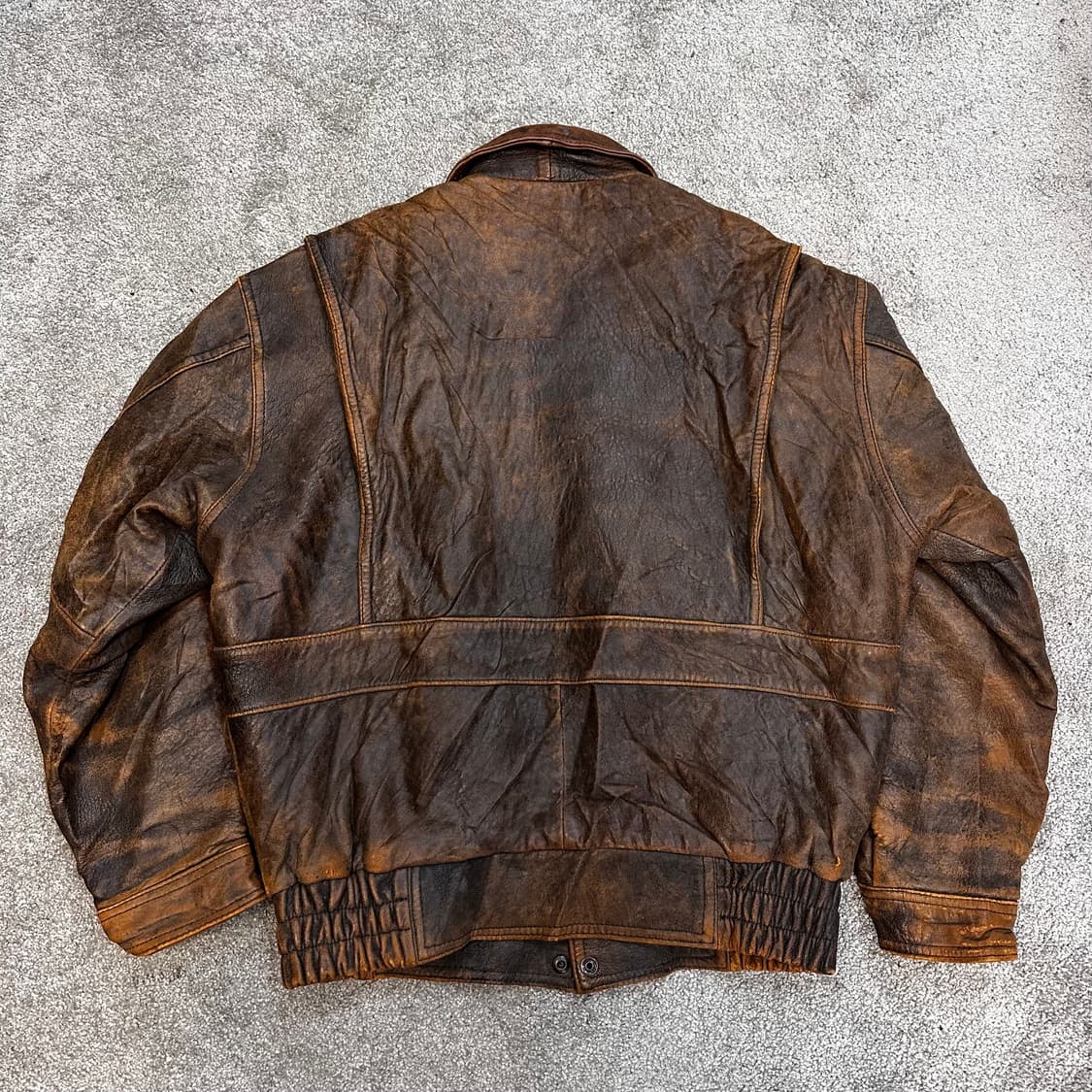 빈티지 브라운 A-2 양가죽 봄버 자켓L 상품이미지7