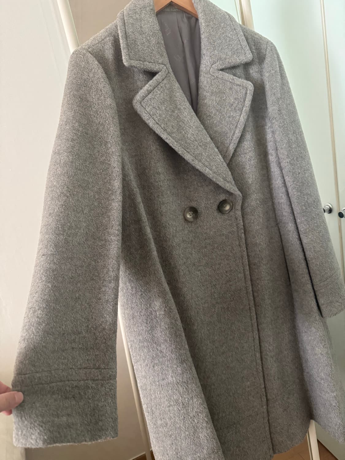 빈티지롱코트 그레이코트 L 77-88 상품이미지3