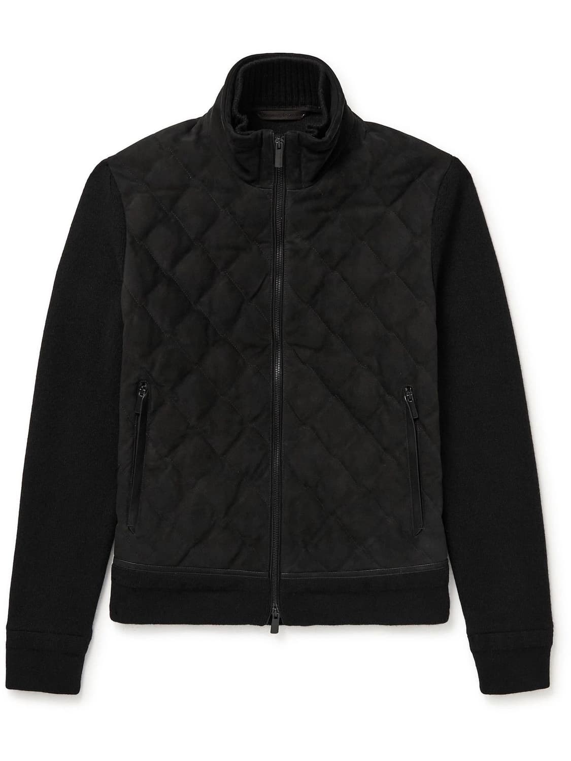 에르메네질도 제냐 현행 21 FW 송아지 스웨이드 퀼팅 캐시미어 구스자켓 상품이미지1