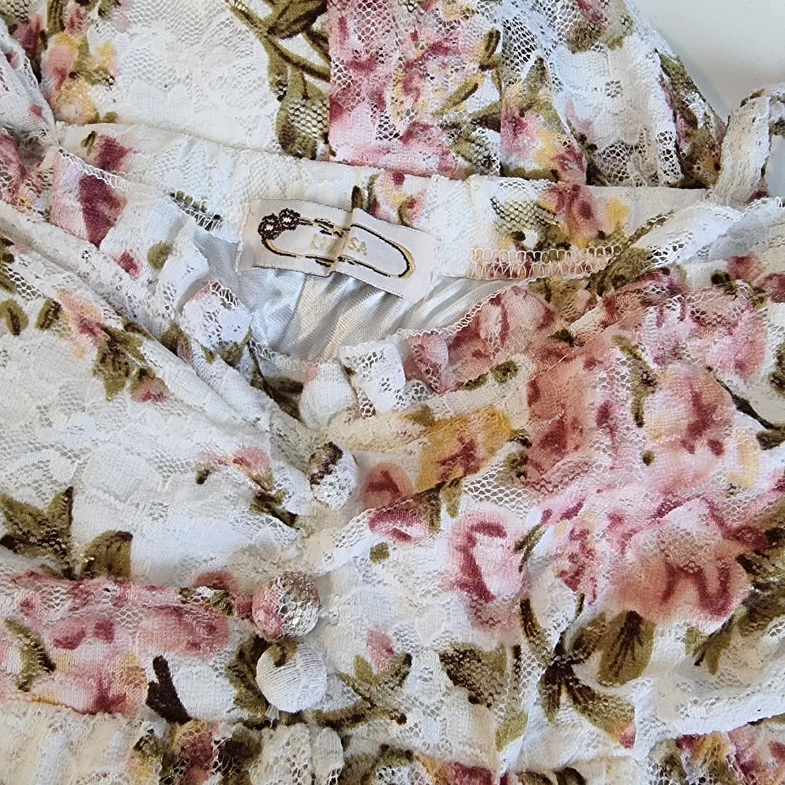 LIZ LISA 로즈 레이스 플라워 슬립 원피스 상품이미지6