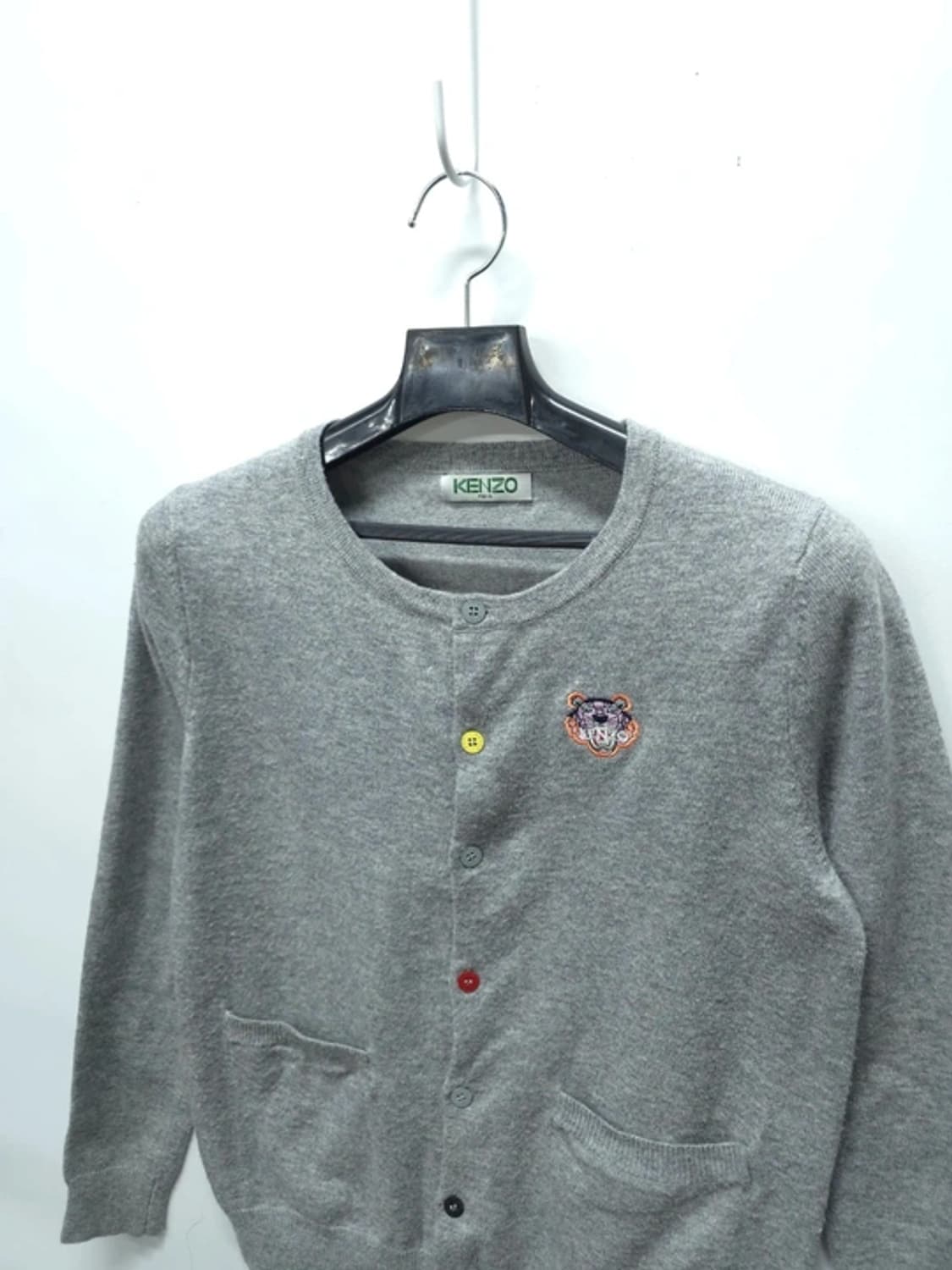 KENZO 겐조 여성 자수패치 그레이 울 가디건 상품이미지2