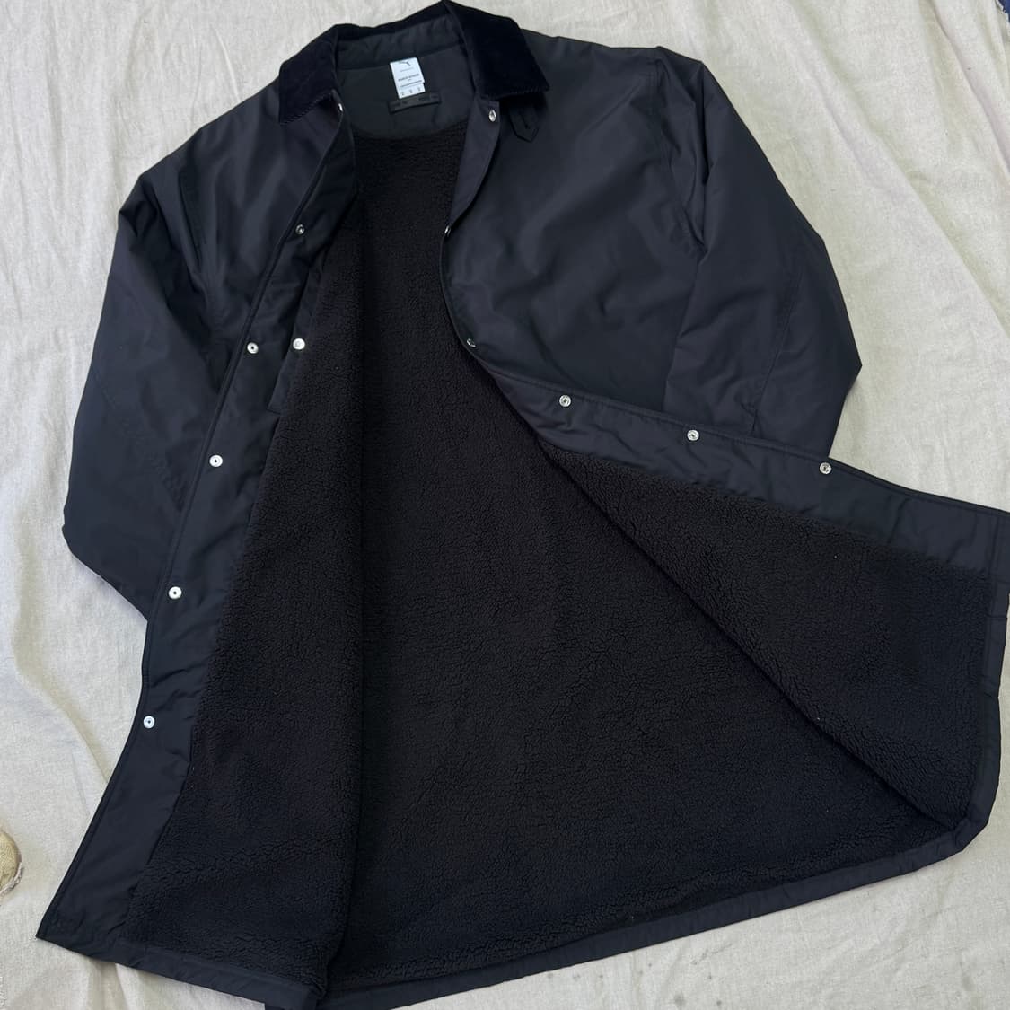 메종키츠네 x 푸마 양털 나일론 트렌치코트 XL 상품이미지5