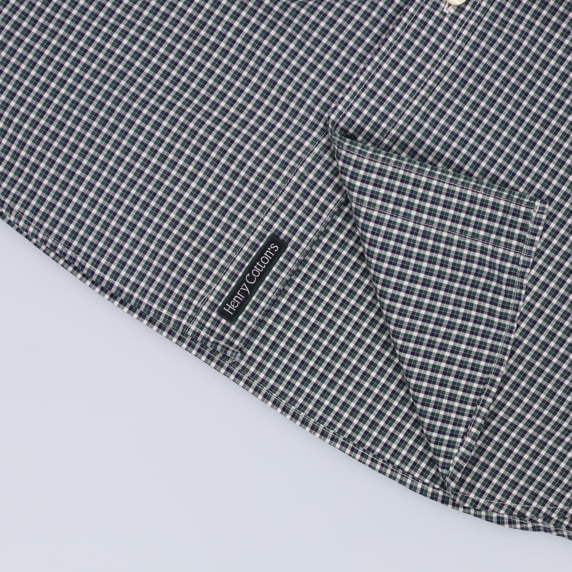 [100] 헨리코튼 남성 이탈리안 슬림핏 타탄체크 셔츠 남방 3783 상품이미지5