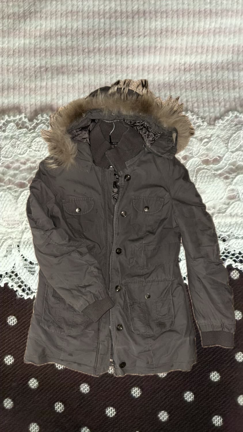 핀터레스트 무드 브라운 퍼 점퍼 상품이미지1