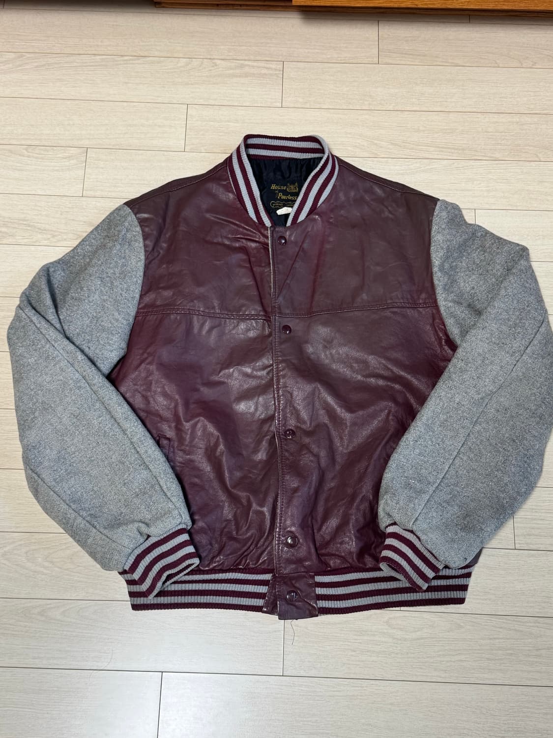 USA 8-90s 양가죽 바시티자켓 상품이미지1