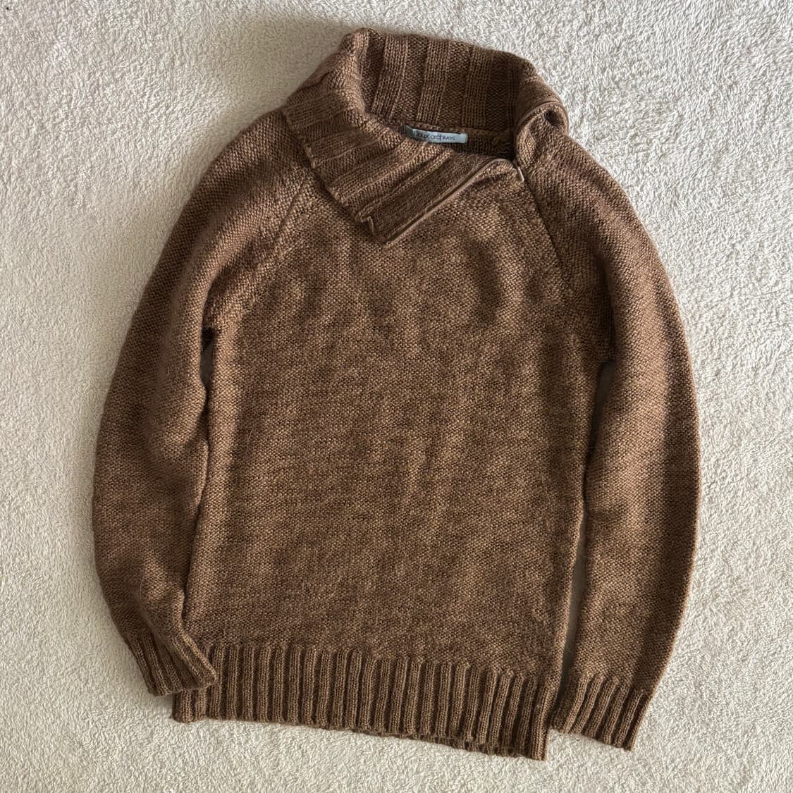 일본빈티지 브라운 목 폴라 니트 상품이미지1