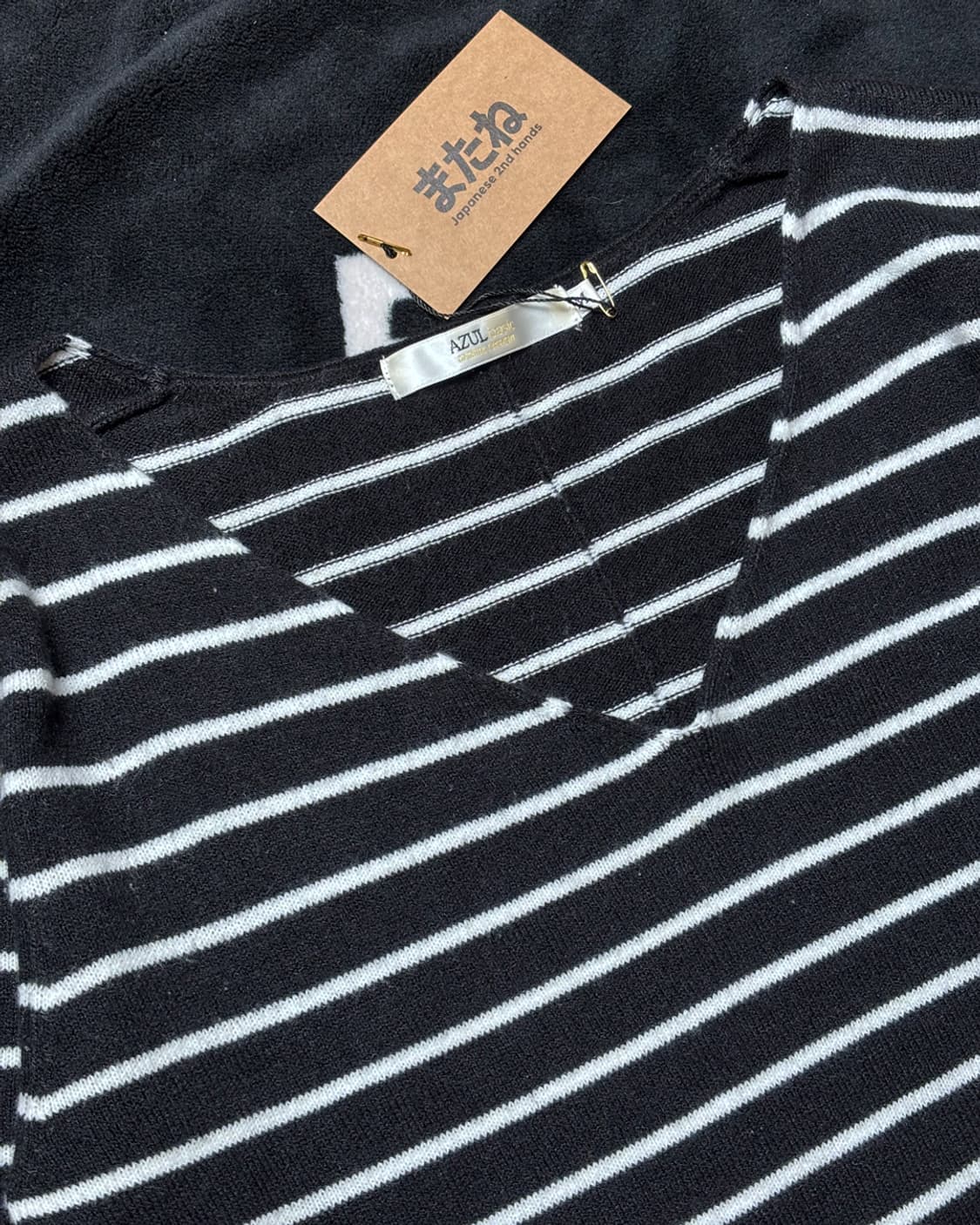 일본빈티지 AZUL 브이넥 긴팔티 상품이미지3
