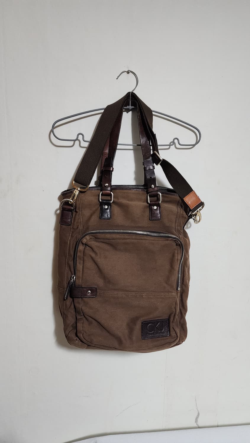 캘빈클라인 빈티지 캔버스 빅 토트백 겸 숄더백 상품이미지1