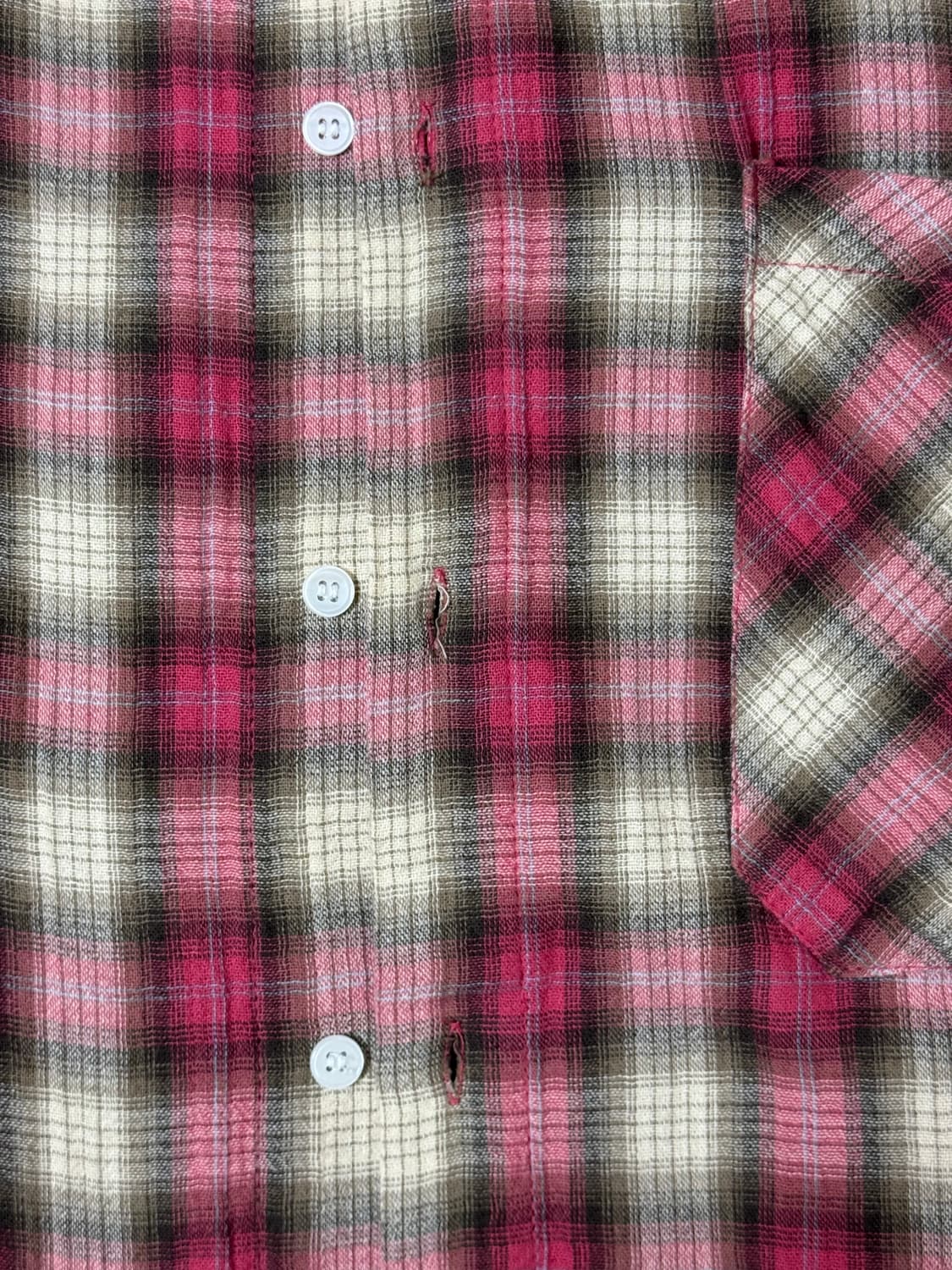 노쿨러스 체크 바이트 셔츠 체리 CHECK BITE SHIRTS 상품이미지3