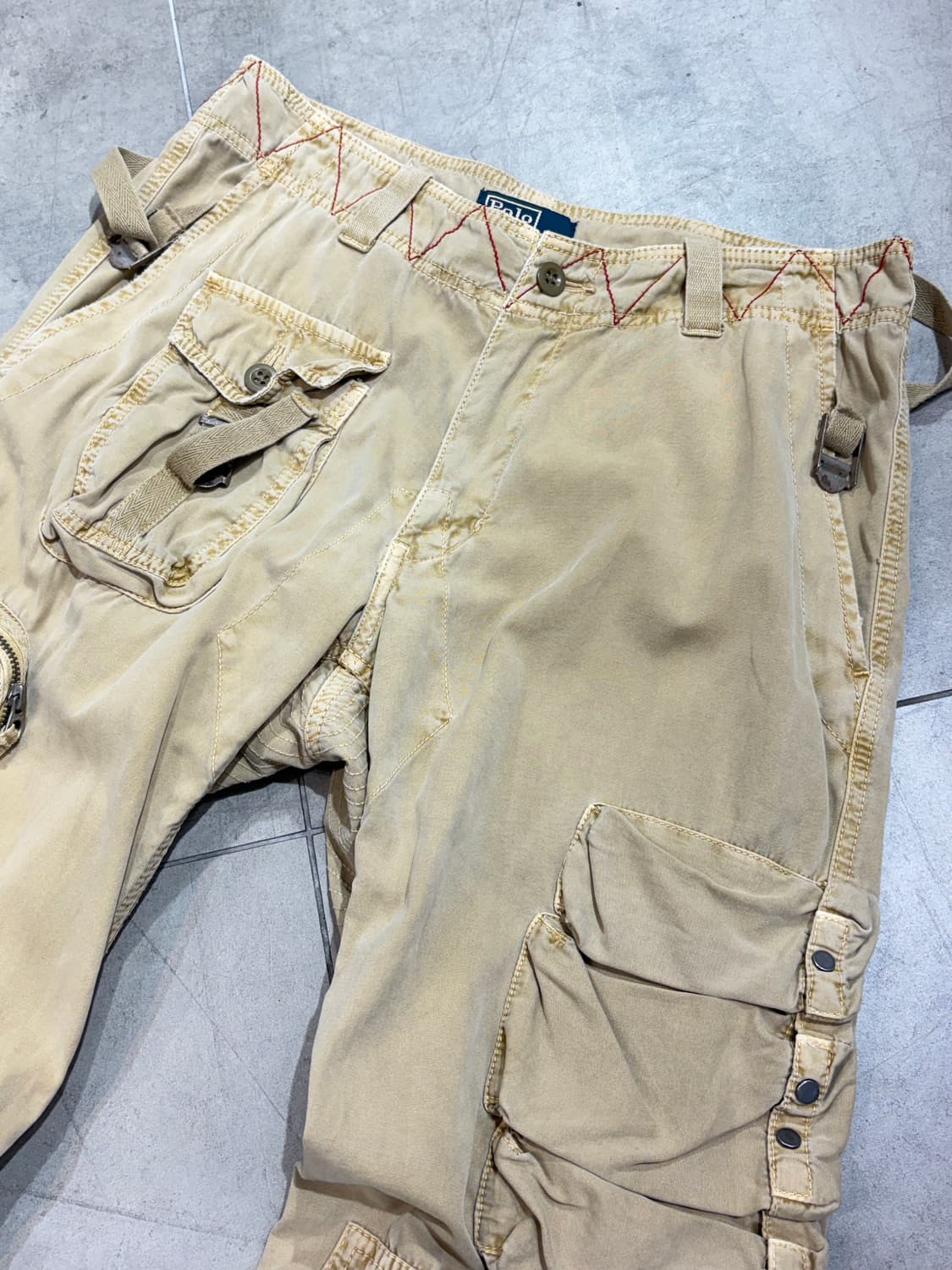 폴로 베이지 유틸리티 탄창 카고팬츠 상품이미지4