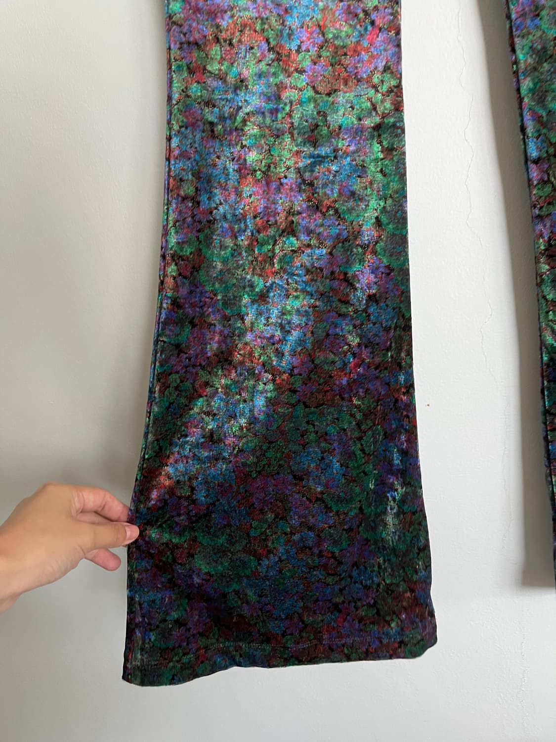 paisley velvet pants (violet, green) 상품이미지2