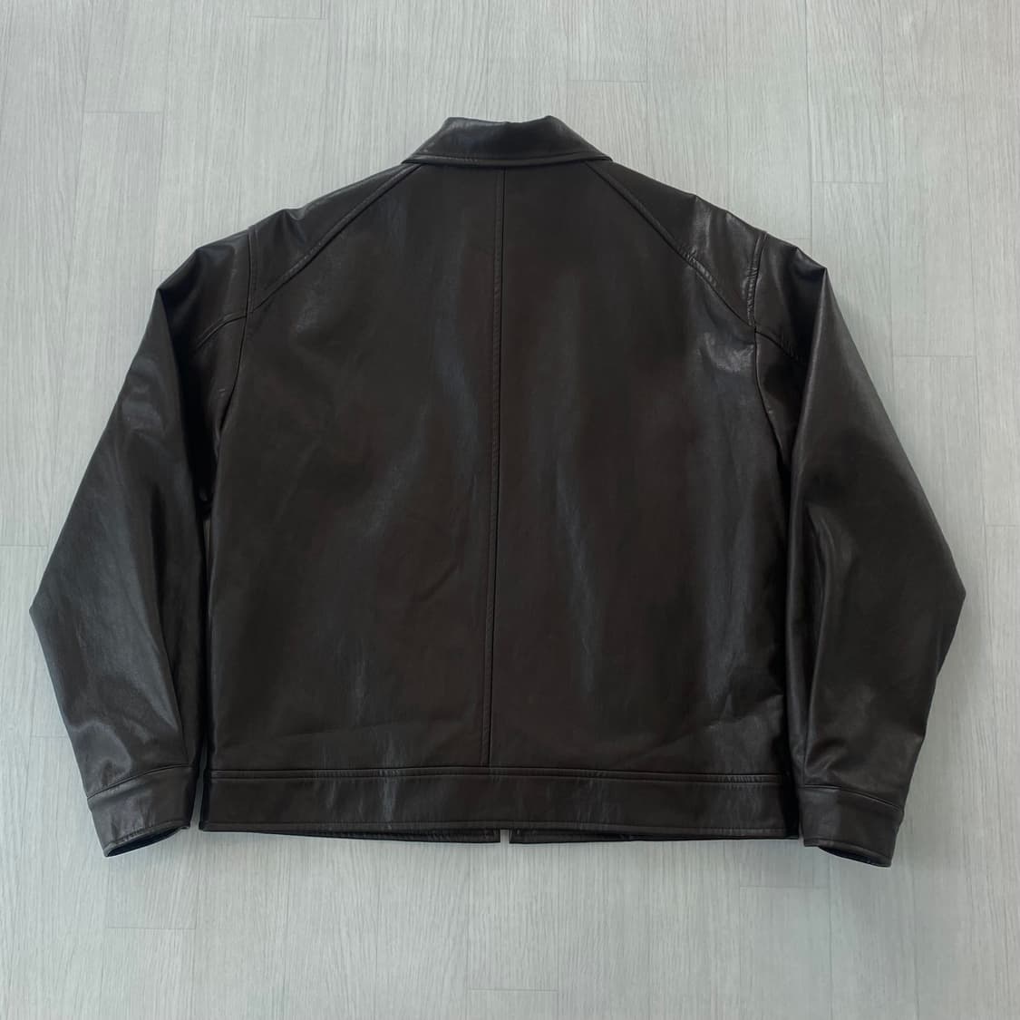 [새상품] 노이즈 투웨이 싱글 레더 자켓 L 브라운 상품이미지2