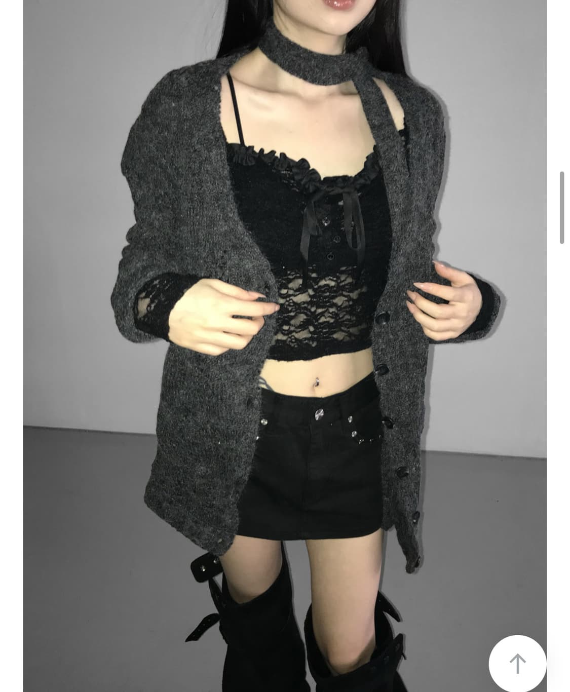 디에어타운 울니트가디건 스카프 세트 상품이미지2