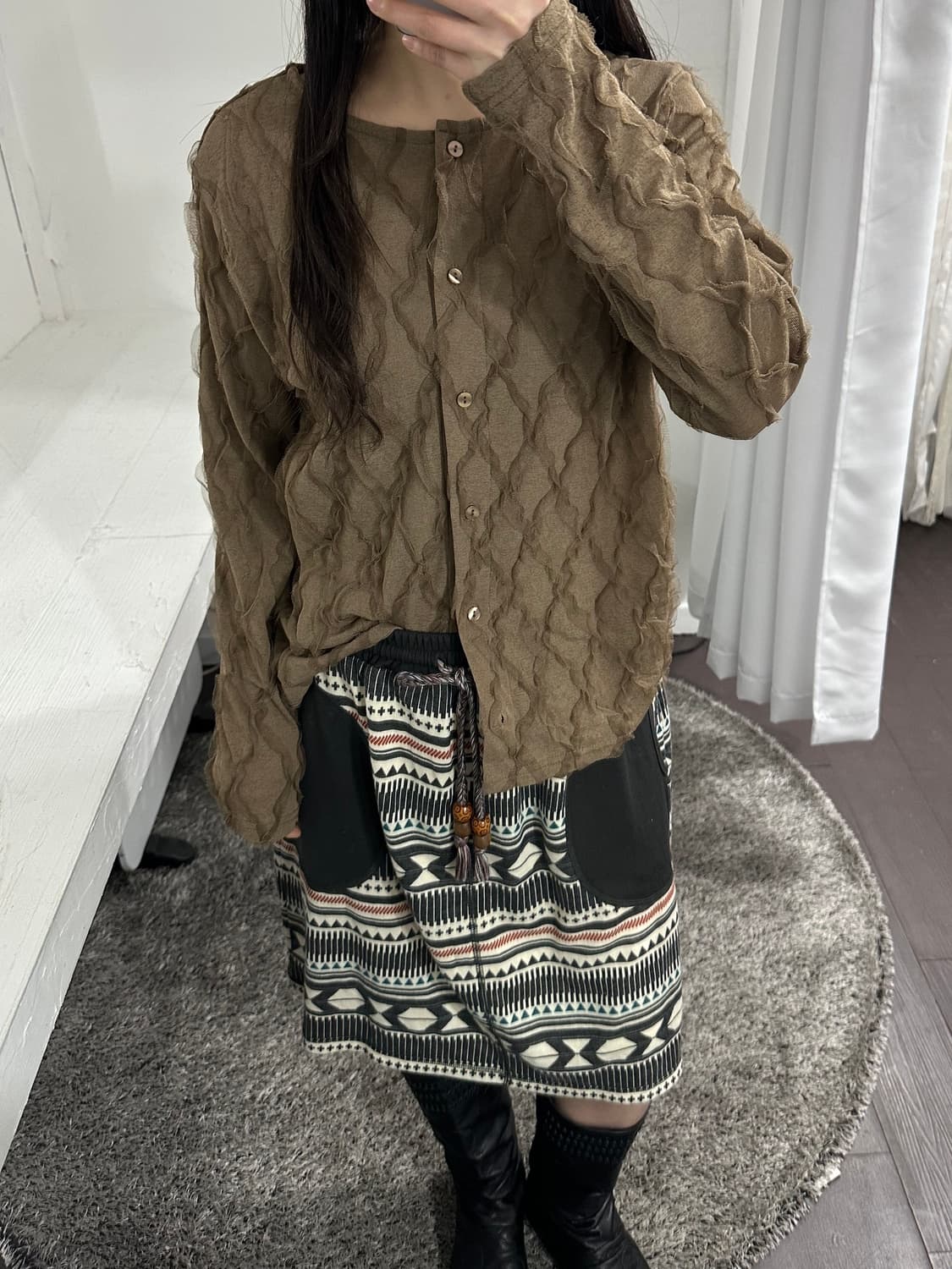 voge vore pattern skirt 상품이미지5