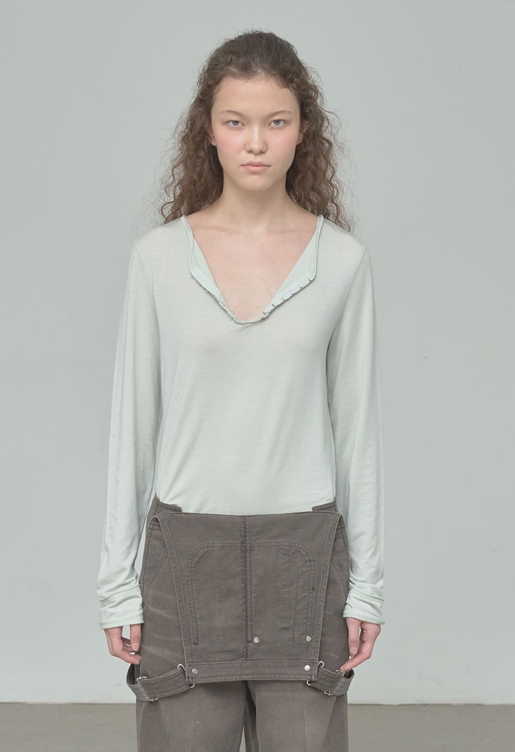 Open yy 헨리넥 롱슬리브 민트 상품이미지1