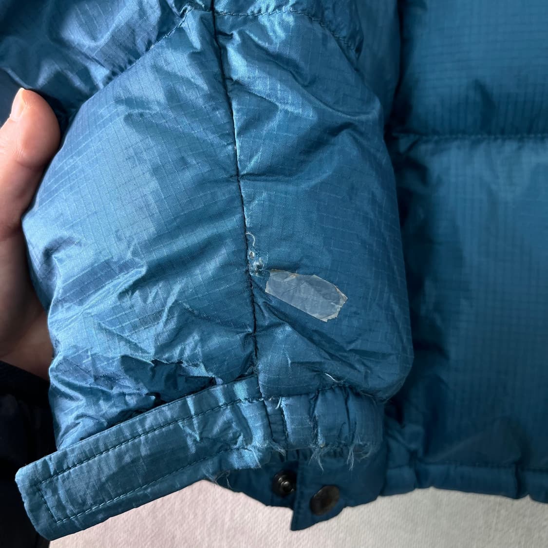 100 노스페이스 서밋시리즈 윈드스토퍼 700 드롭 블루 패딩 상품이미지8