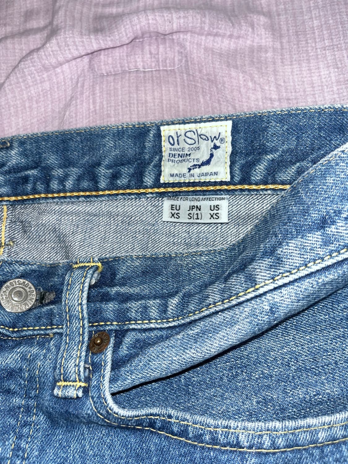 오어슬로우 105 2year 데님 팬츠 상품이미지4