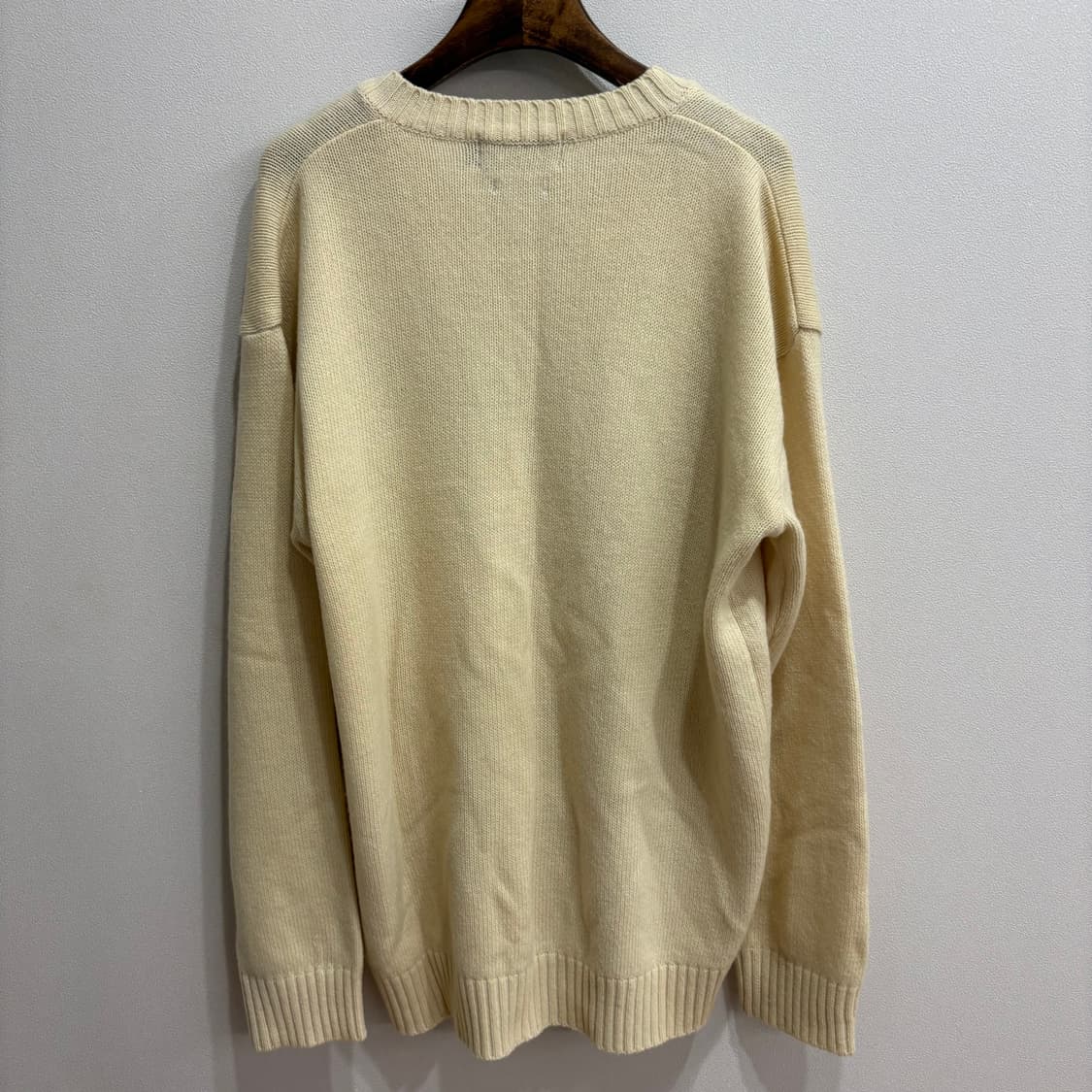 폴로 랄프로렌 V넥 니트 아이보리 L 상품이미지6