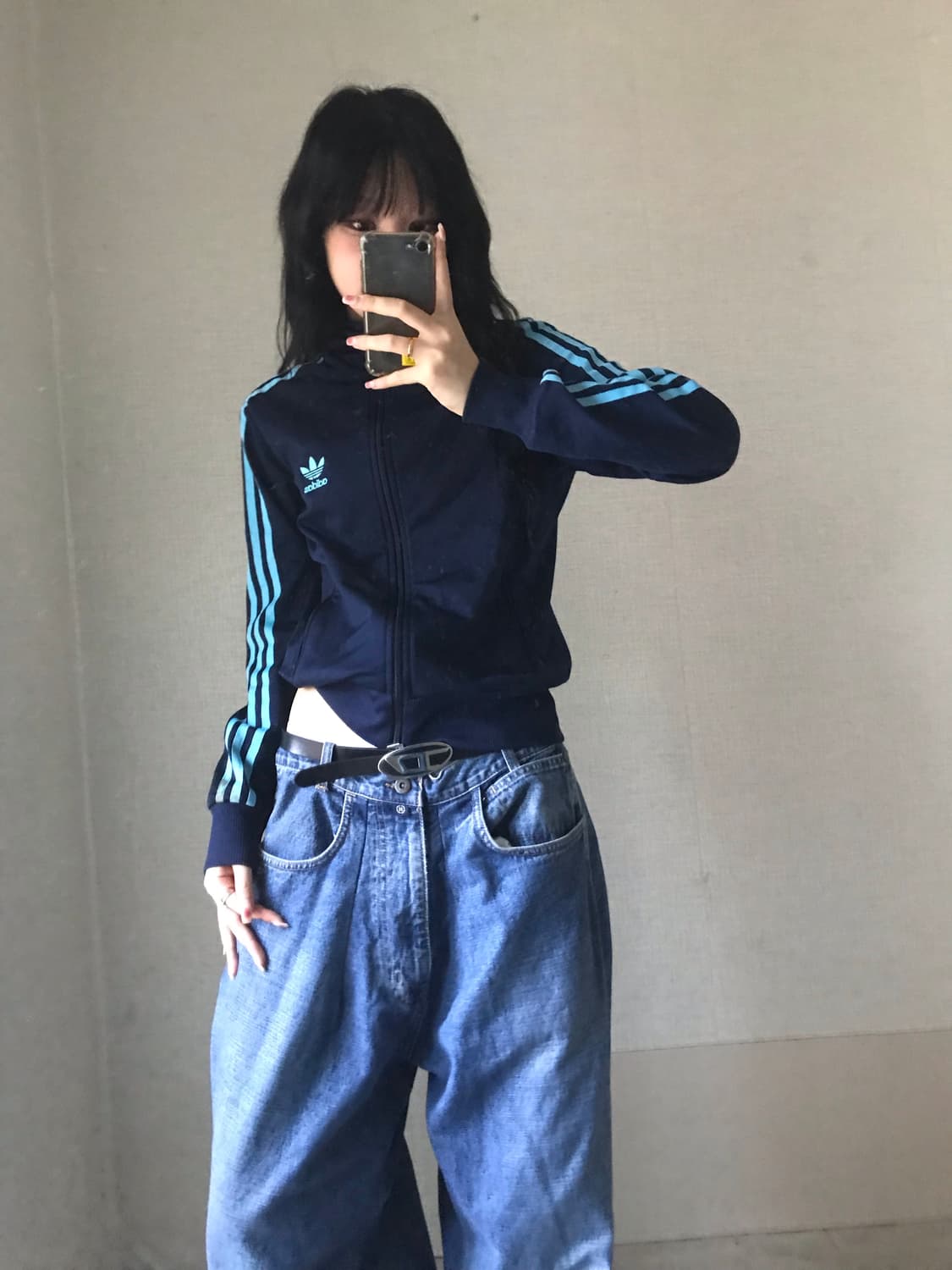 아디다스 네이비 연하늘 져지 상품이미지2