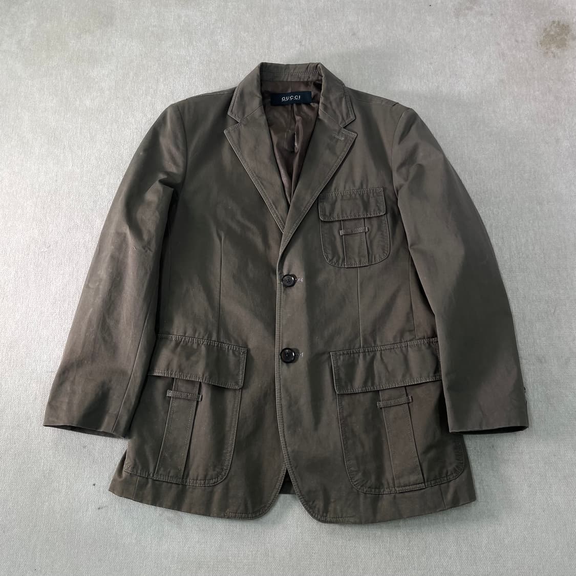 100 구찌 빈티지 포켓 코튼 블레이져 상품이미지1