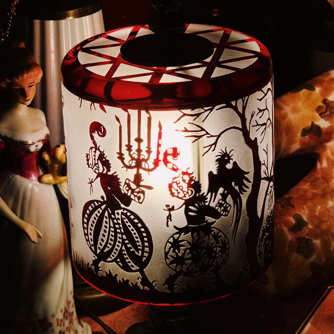 00s 일본 스즈키 준코 앤틱 루비 레이스 조명 상품이미지8