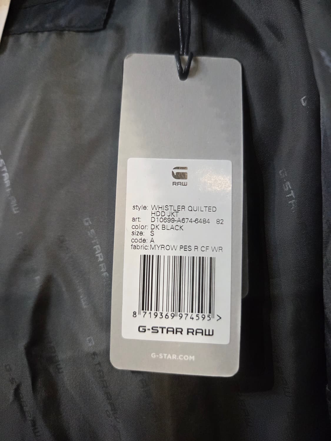 G-Star RAW 블랙 패딩 점퍼(S) 상품이미지9