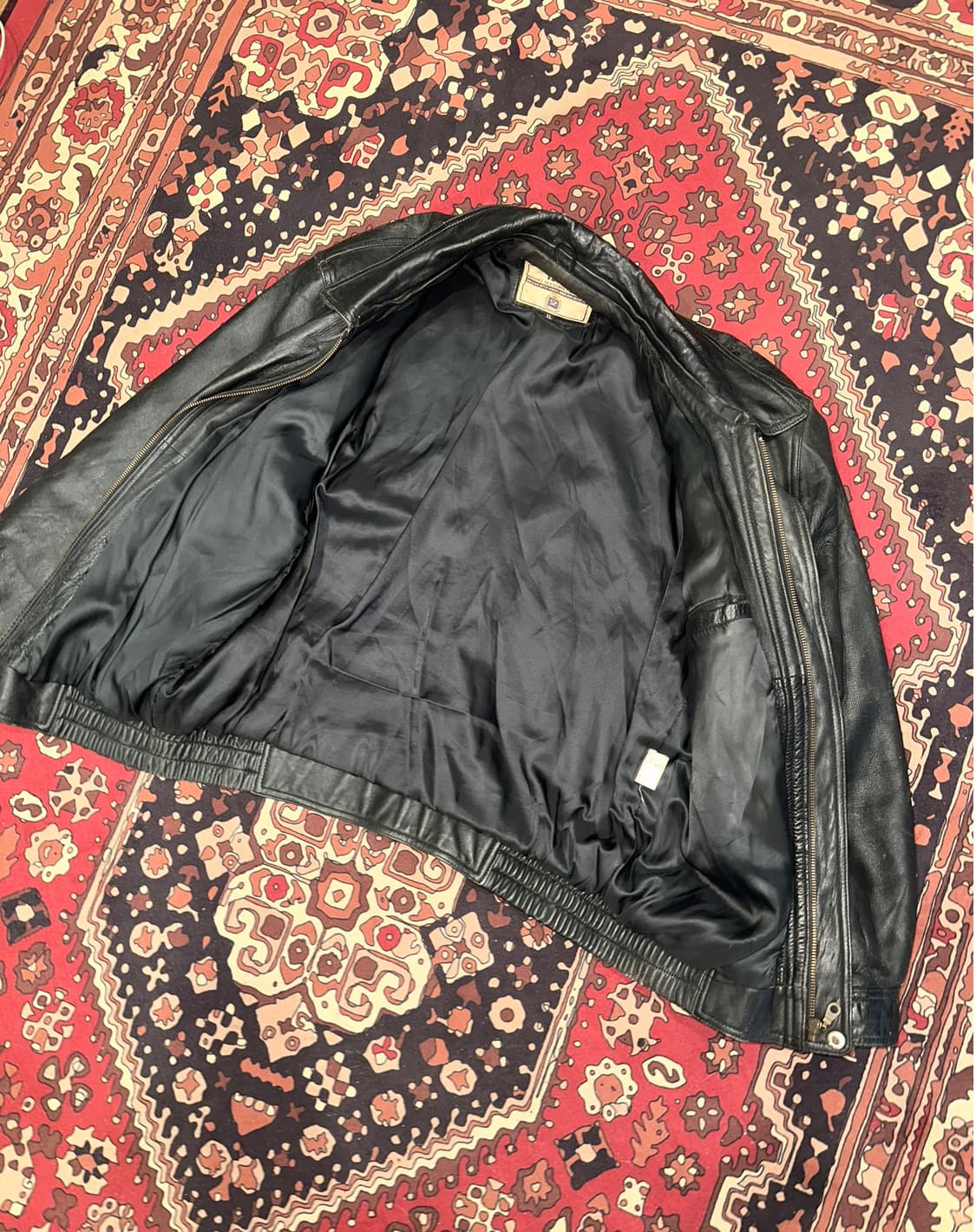 ( XL ) 가죽자켓 봄버자켓 레더자켓 a2가죽 오버핏가죽 빈티지가죽 상품이미지3