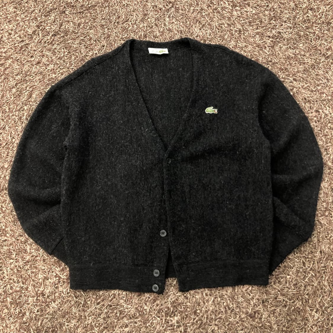 라코스테 서광 울 블랙 가디건 상품이미지1