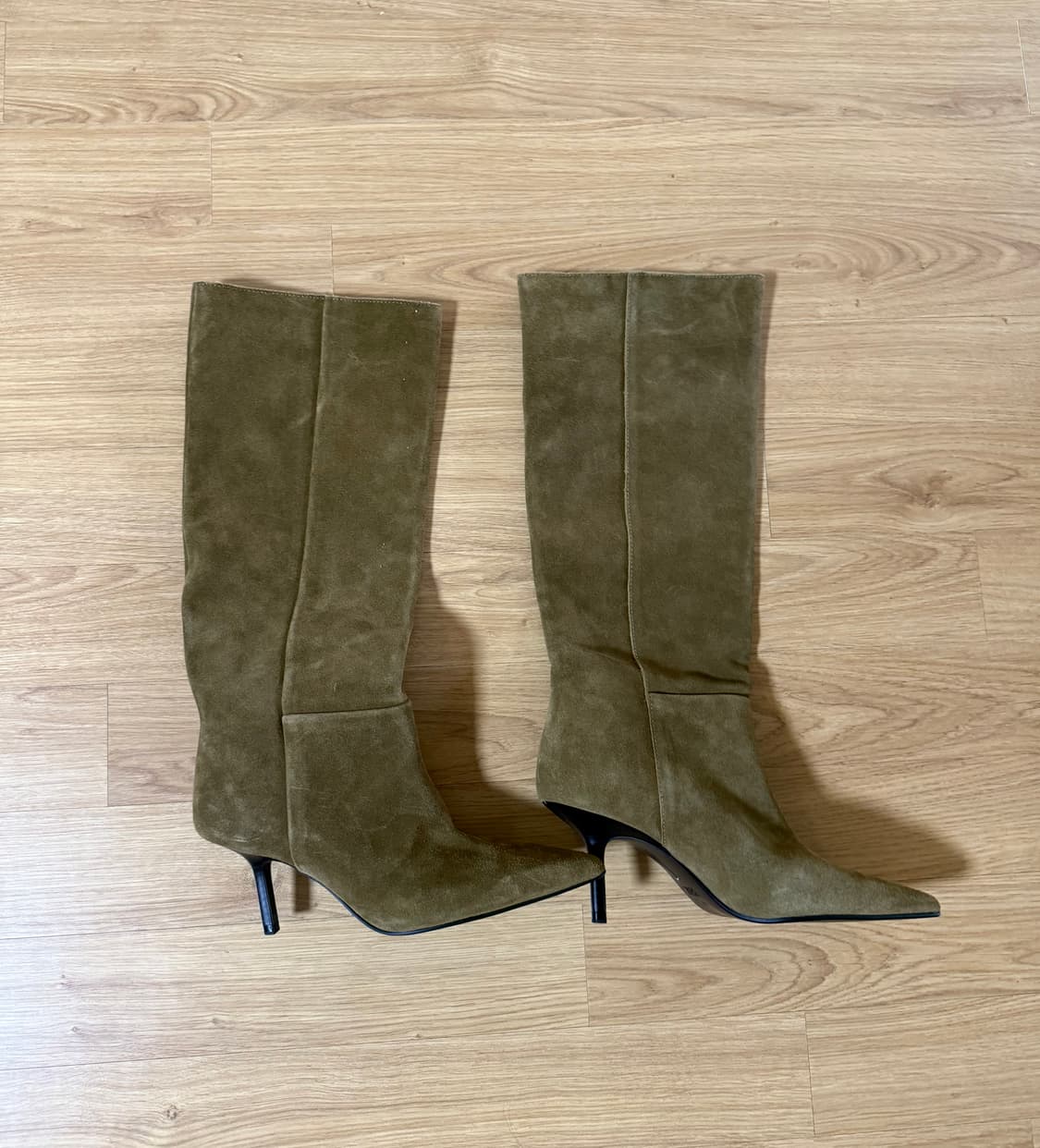 Zara 자라 베이지 스웨이드 롱부츠 38 상품이미지1