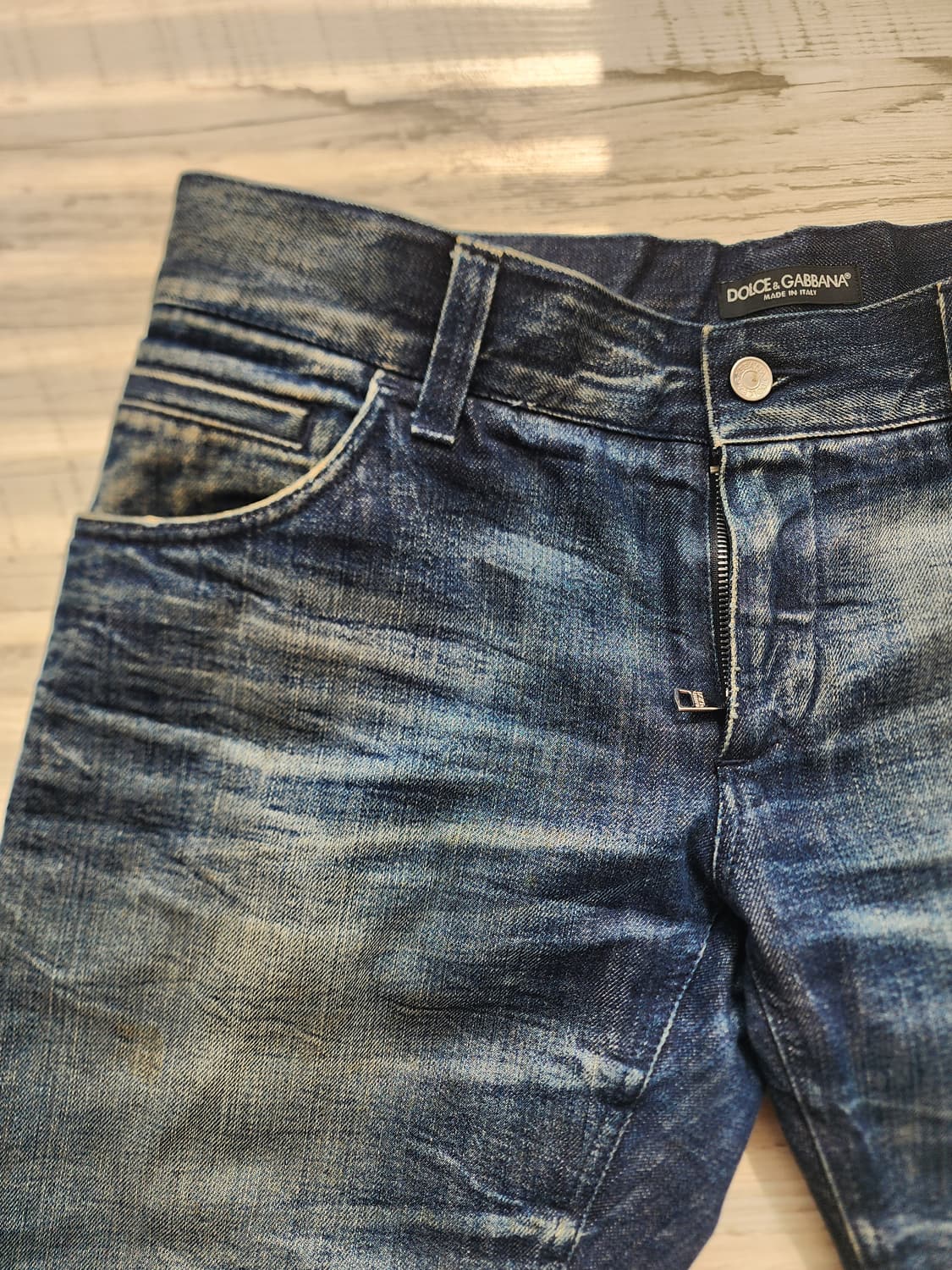돌체앤가바나 정품 워싱 데님 팬츠 팜 50(34인치)사이즈 남성 청바지 상품이미지6