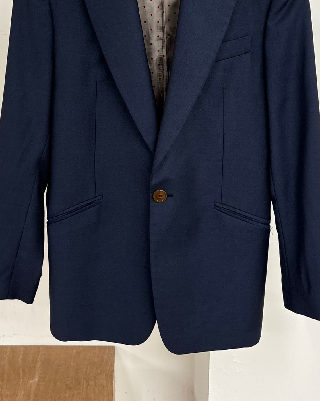 비비안 웨스트우드 네이비 블루 원 버튼 울 블레이저 자켓 상품이미지5