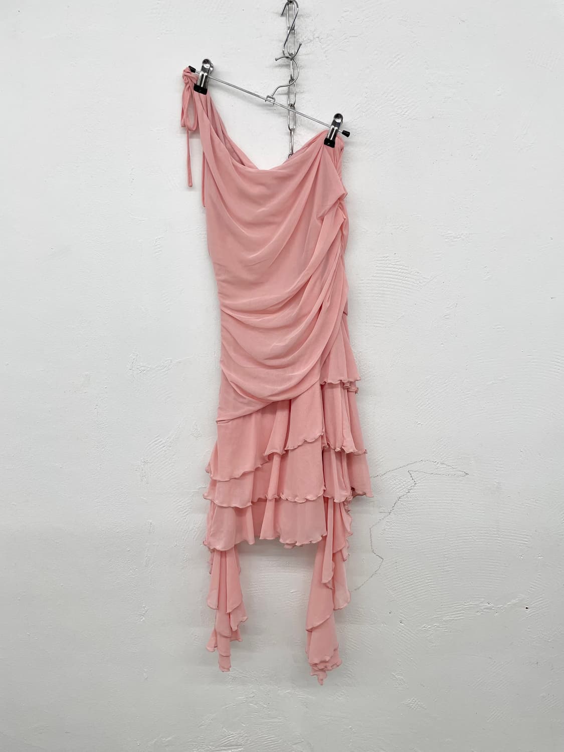 발레코어 핑크 셔링 캉캉 언발 원피스 상품이미지4