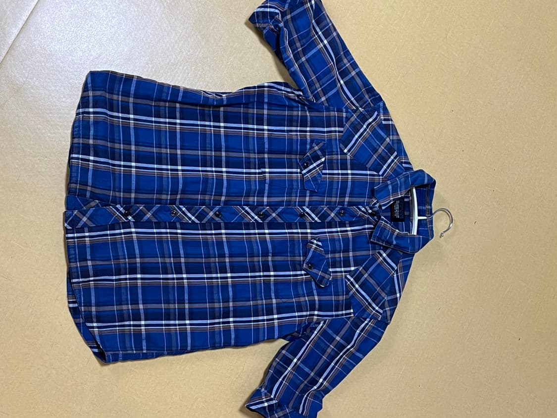 Light cotton check H/S western shirt 상품이미지1