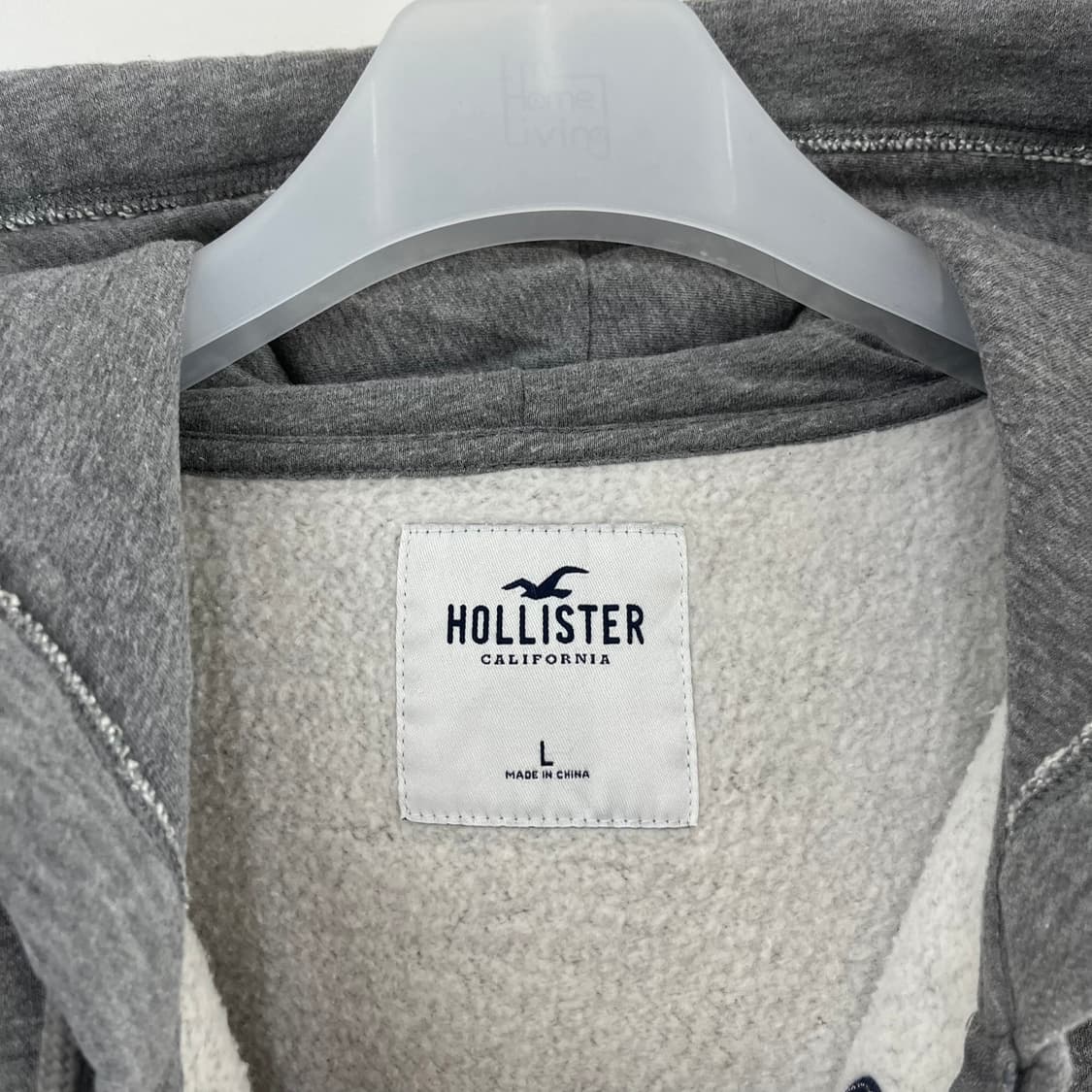 홀리스터 자수로고 그레이 후드집업 상품이미지5