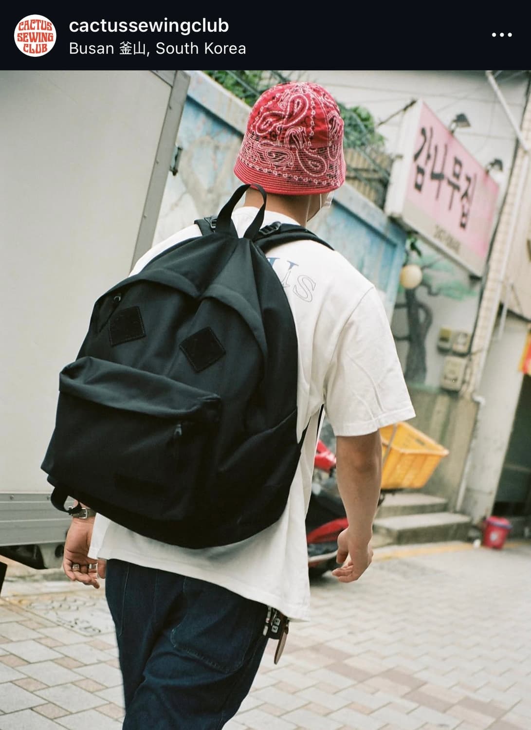캑터스소잉클럽 캑터스팩 백팩 초반 블랙 데이팩  상품이미지4
