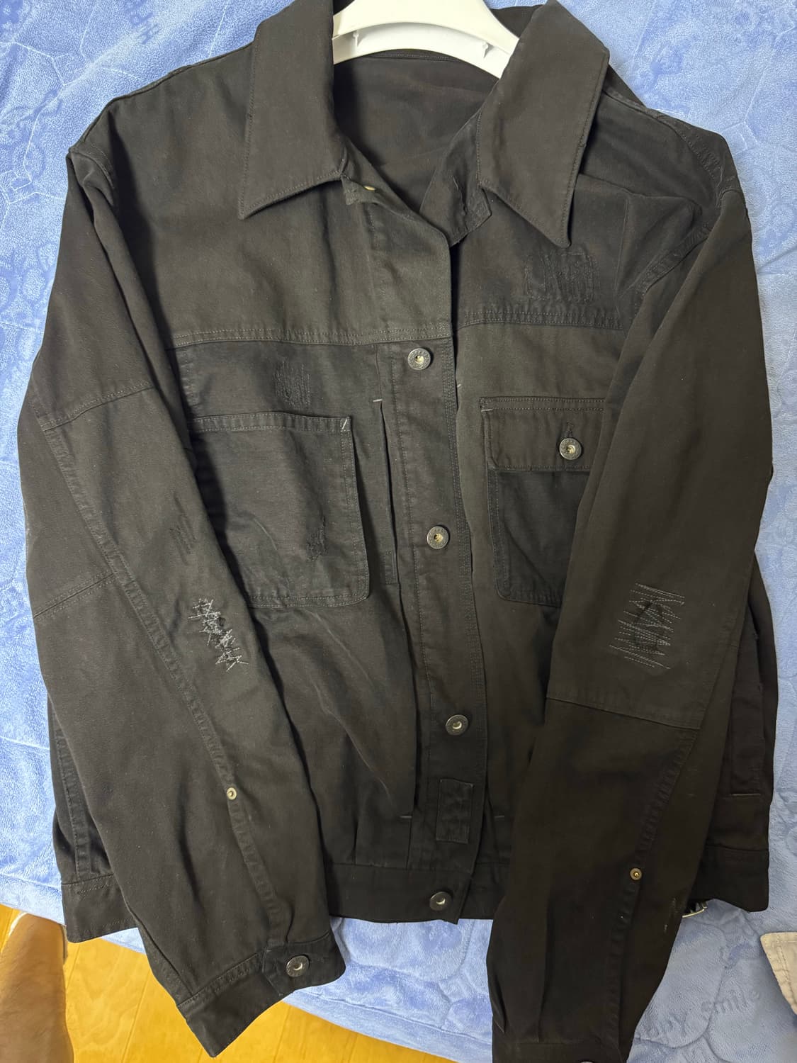 [3]폴리테루 사시코 트러커 블랙 25ss 상품이미지2