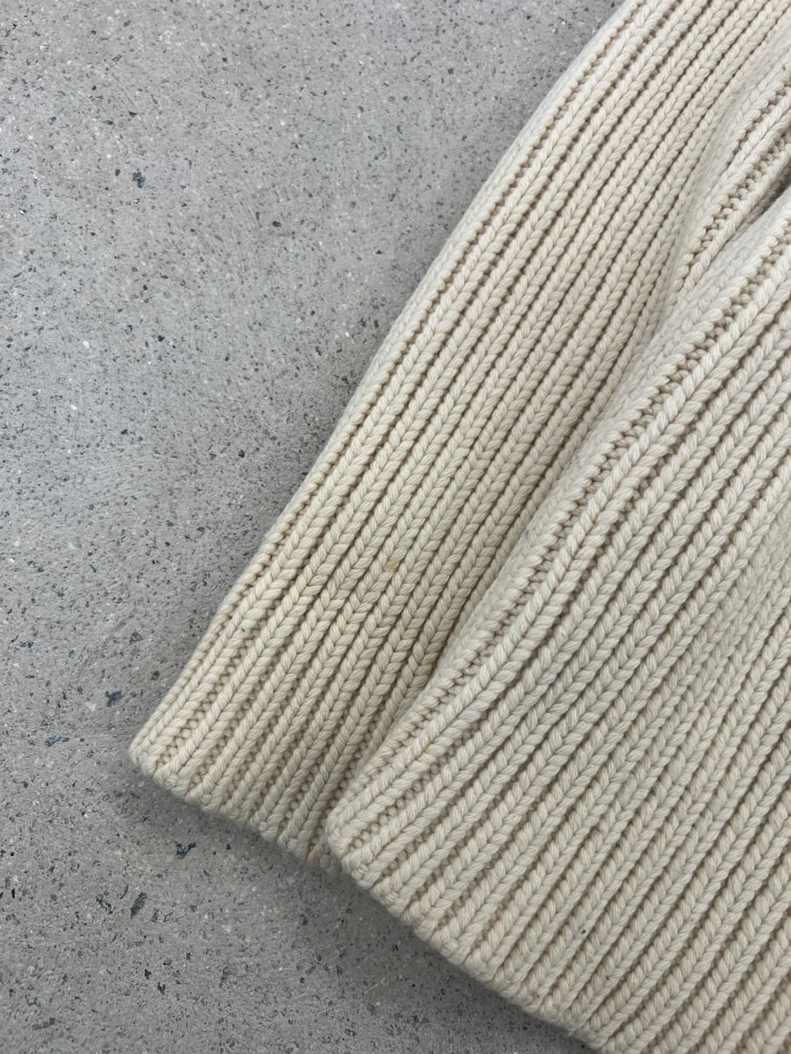 스톤아일랜드 00s 자수 로고 헤비울 니트 후드집업 상품이미지10