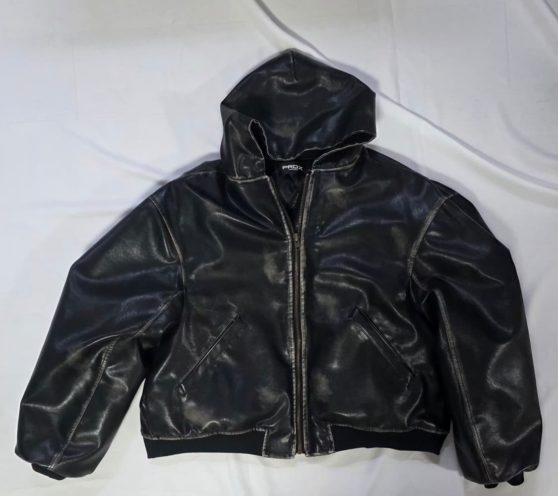 [PRDX] 파라독스 레더 후드 자켓 상품이미지1